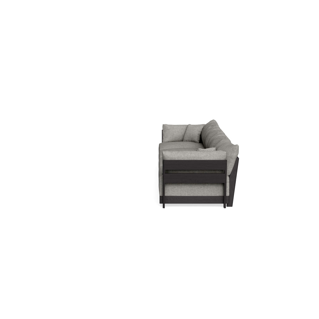 Modular Bondi Black 4-Seater Sofa in Fog | Memory Foam Blend