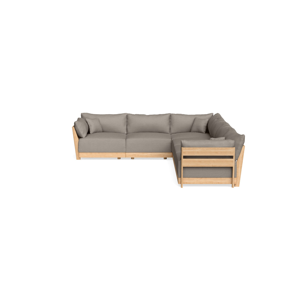 Modular Bondi Latte 6-Seater Corner Sectional in Cinder Gray | Memory Foam Blend