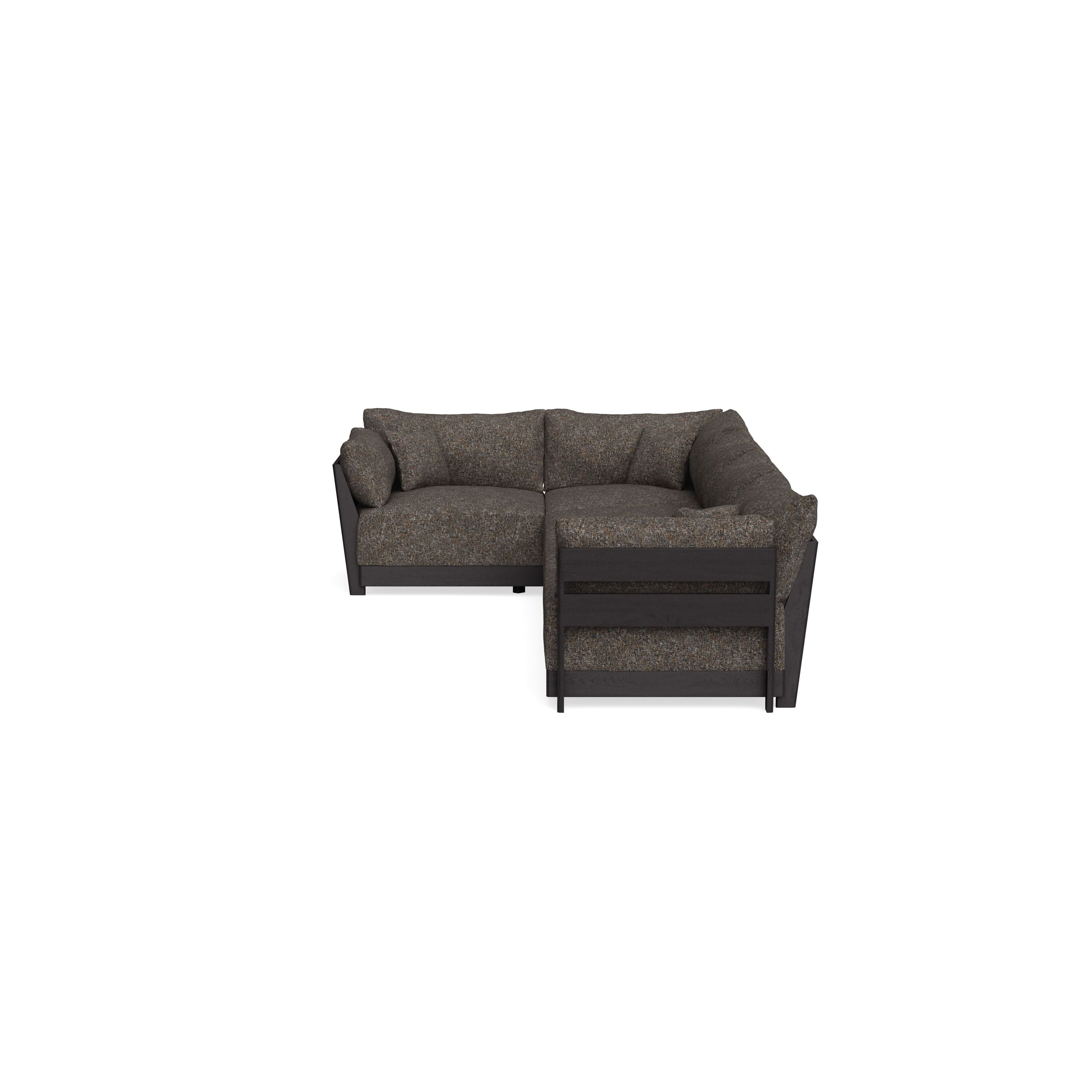 Modular Bondi Black 5-Seater L-Sectional in Eclipse | Memory Foam Blend