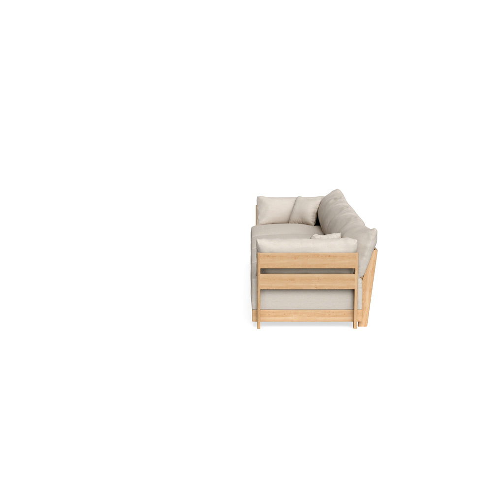 Modular Bondi Latte 4-Seater Sofa in Seashell | Memory Foam Blend