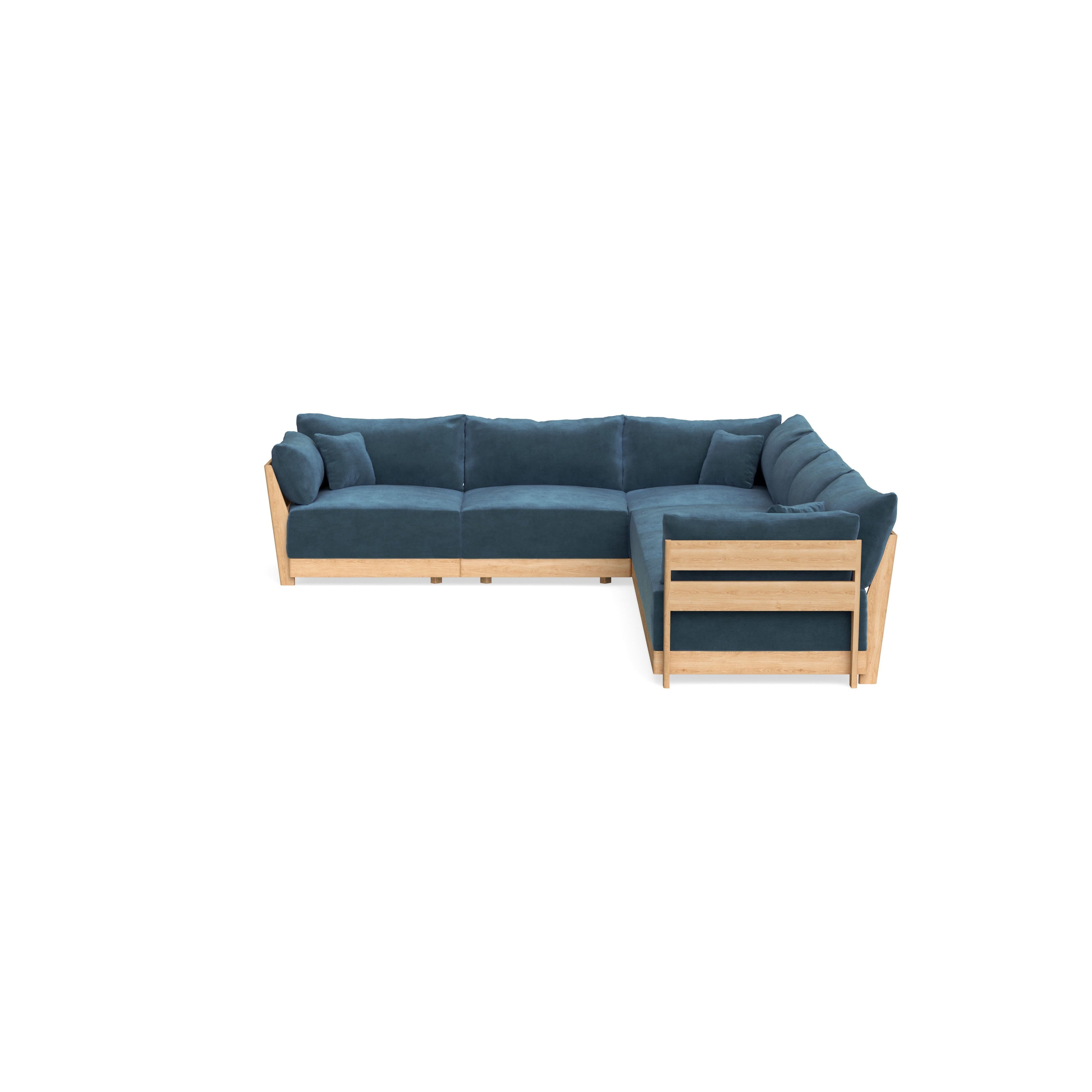 Slipcover Only - Modular Bondi 6-Seater Corner Sectional in Oxford Blue