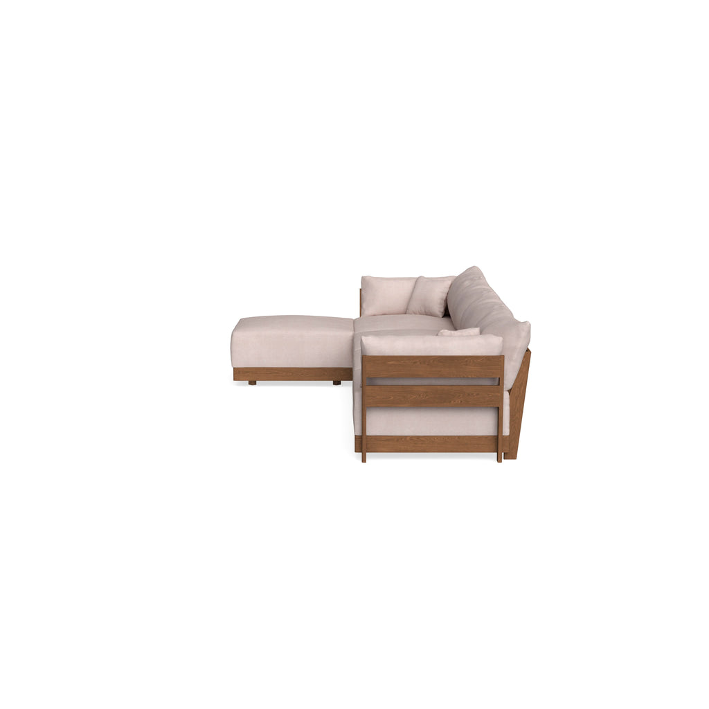 Modular Bondi Espresso 4-Seater Sectional in Blush | Classic Blend