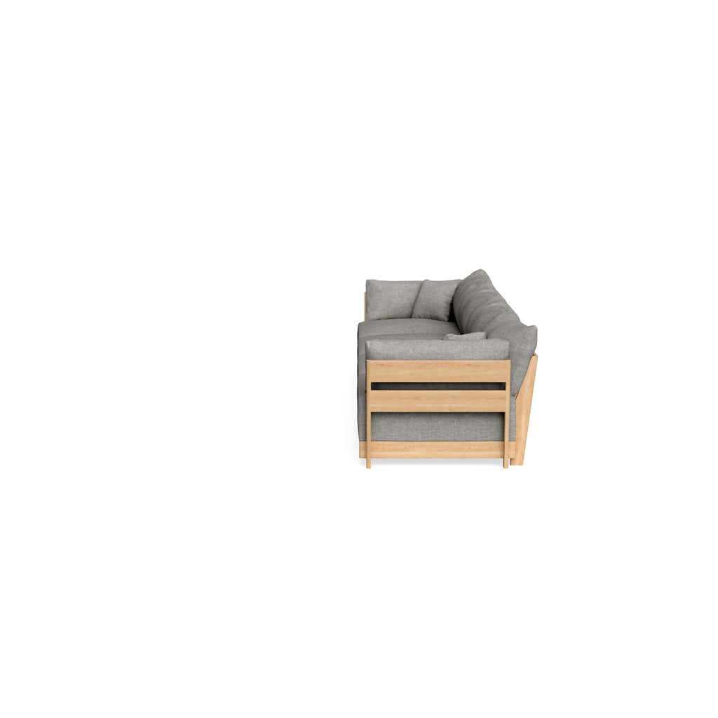 Modular Bondi Latte 4-Seater Sofa in Fog | Classic Blend