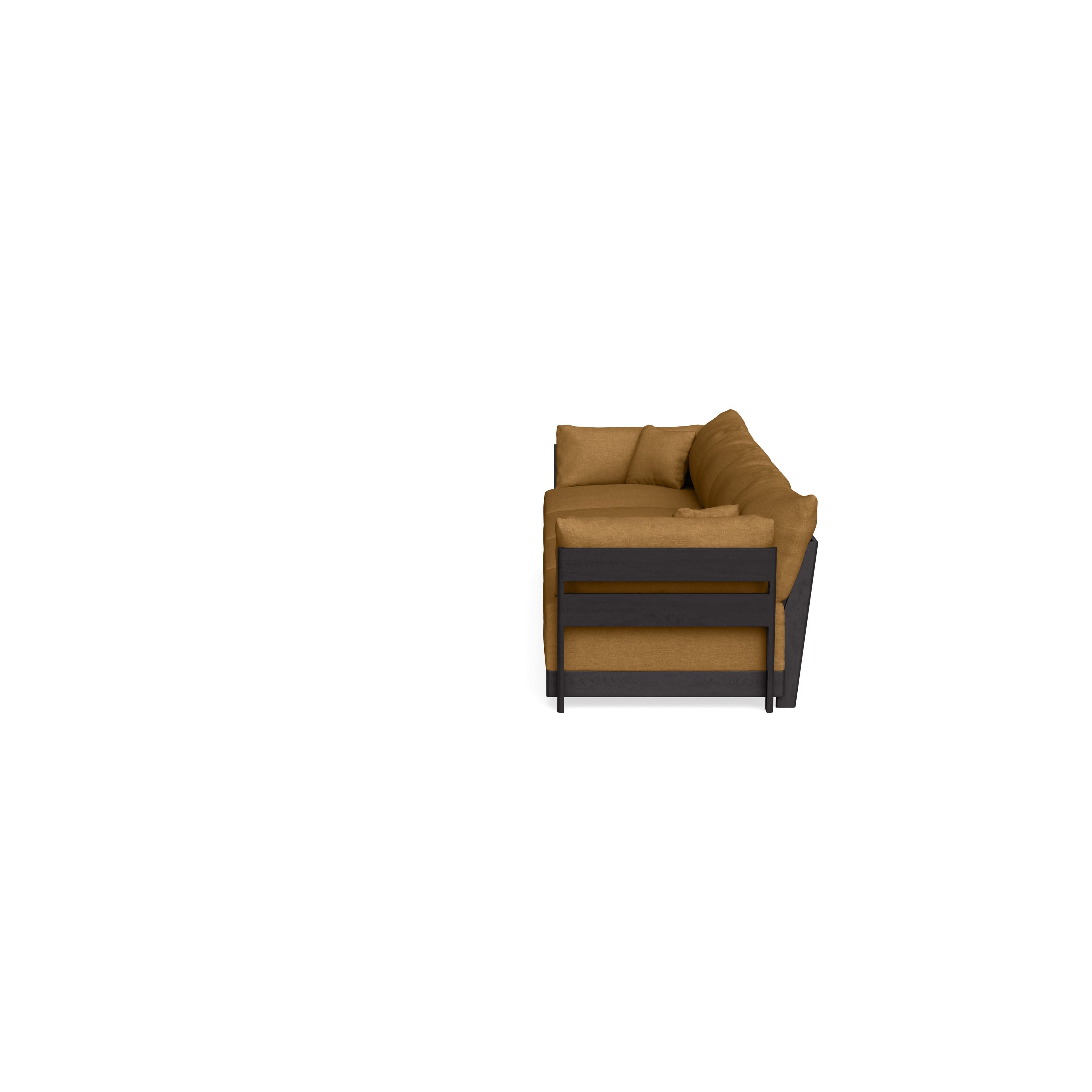 Modular Bondi Black 4-Seater Sofa in Dijon | Memory Foam Blend