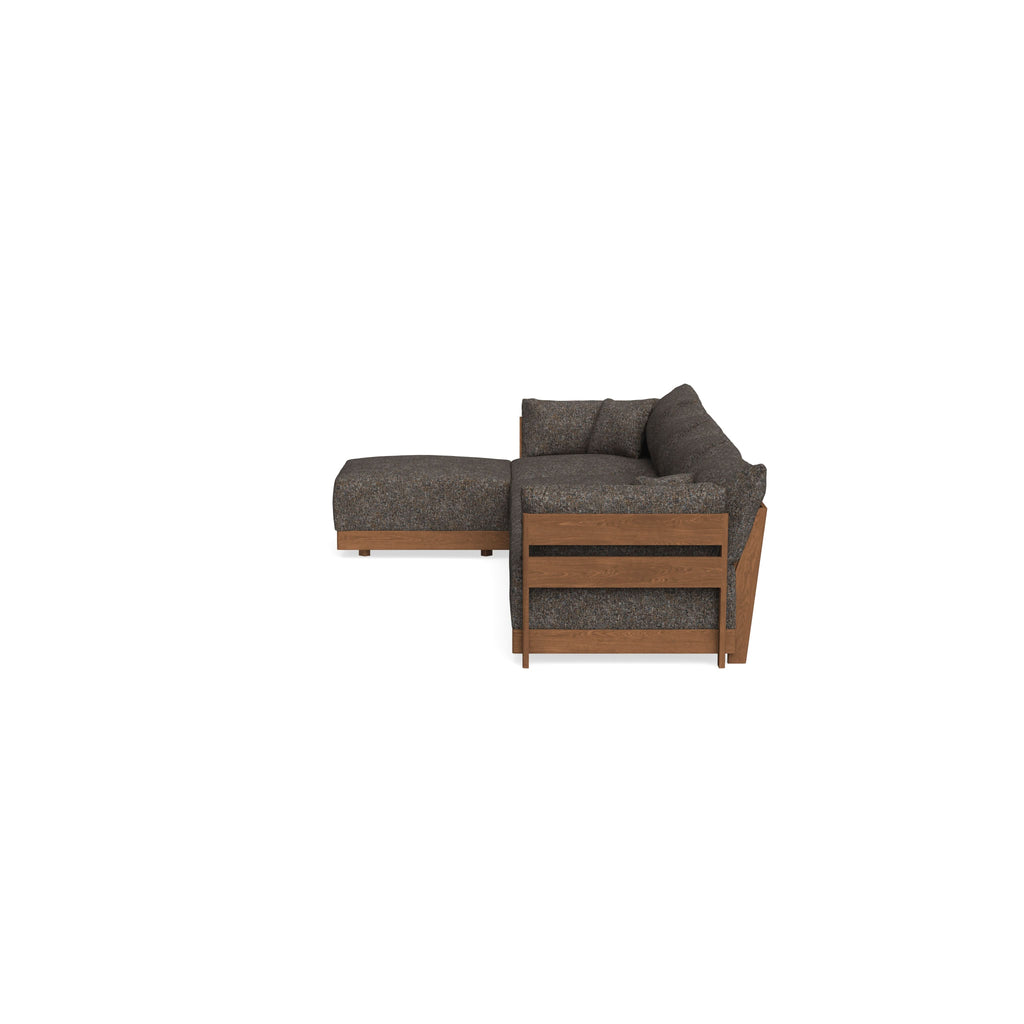 Modular Bondi Espresso 4-Seater Sectional in Eclipse | Memory Foam Blend