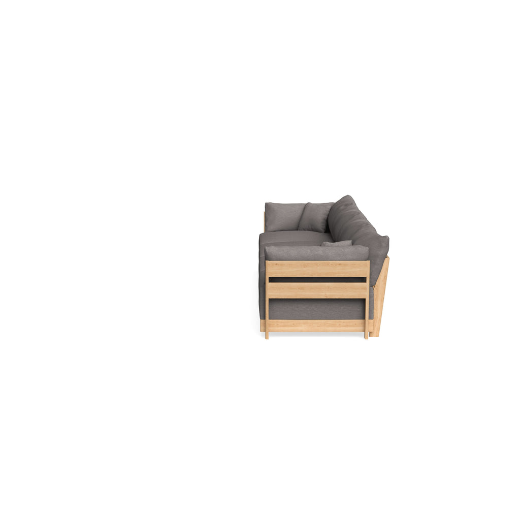 Modular Bondi Latte 4-Seater Sofa in Cement | Classic Blend