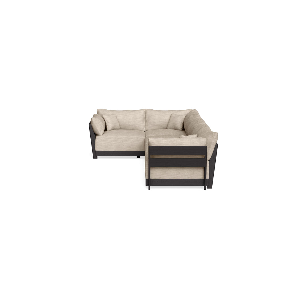 Modular Bondi Black 5-Seater L-Sectional in Wheat | Classic Blend