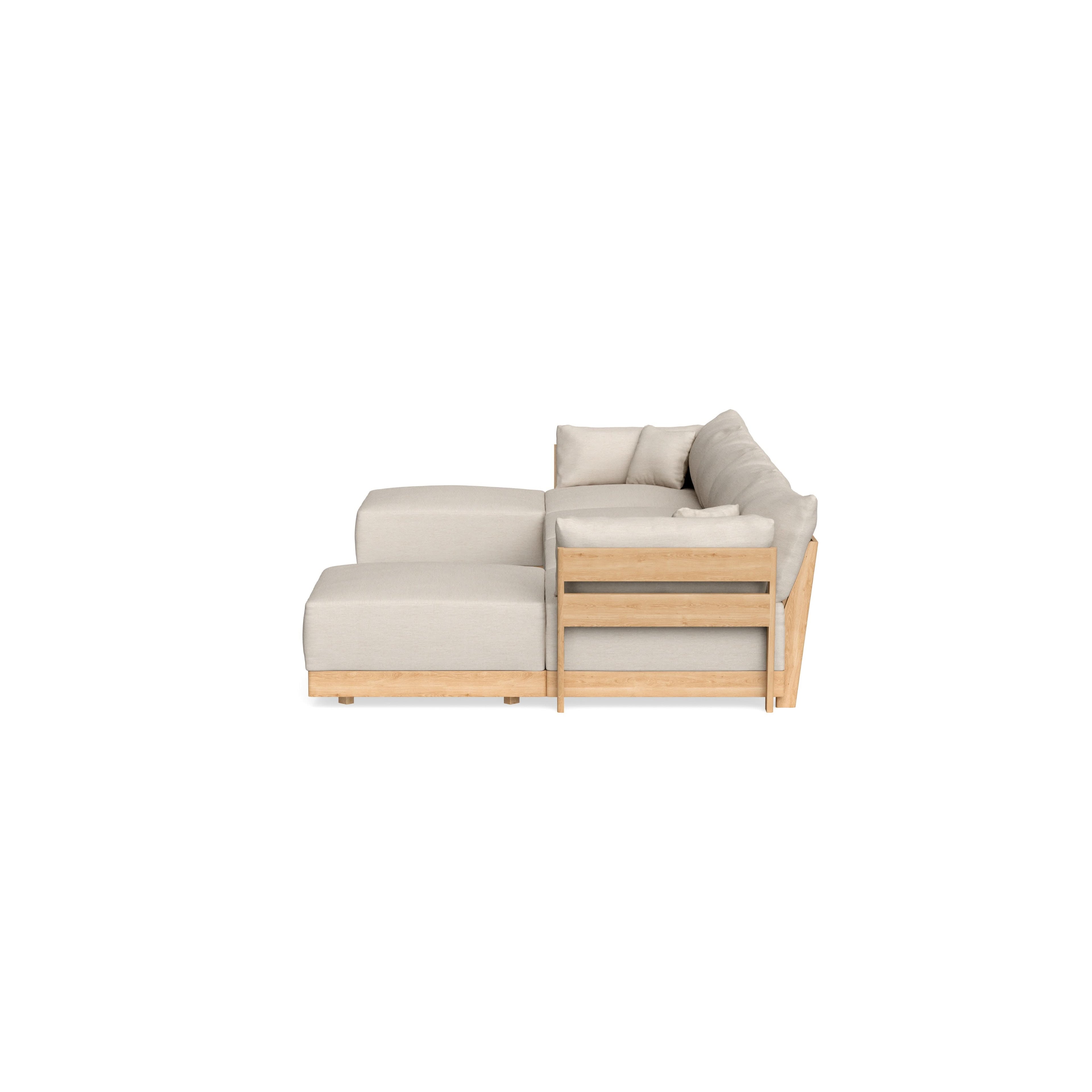 Modular Bondi Latte 4-Seater U-Sectional in Seashell | Classic Blend