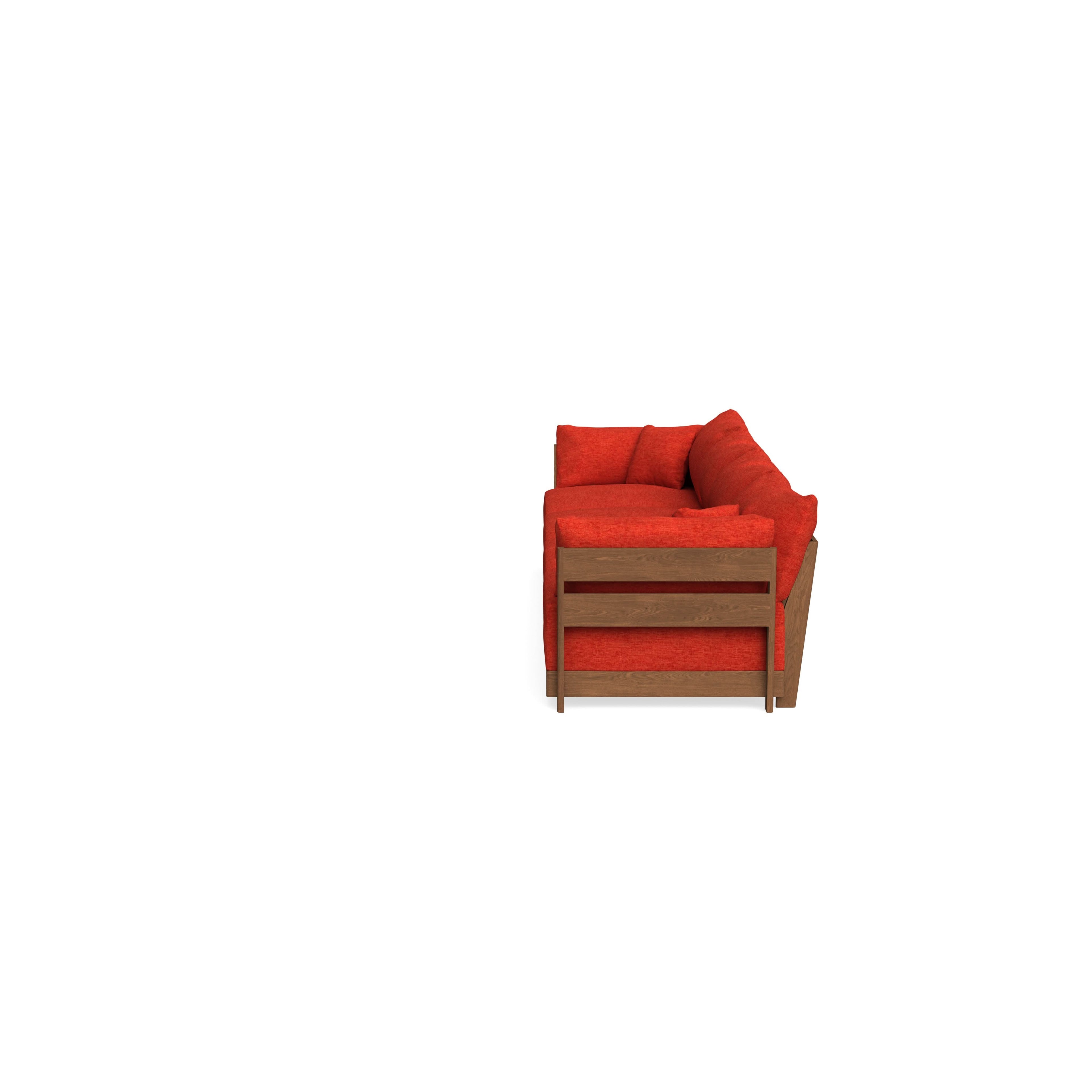 Modular Bondi Espresso 4-Seater Sofa in Poppy Orange | Classic Blend