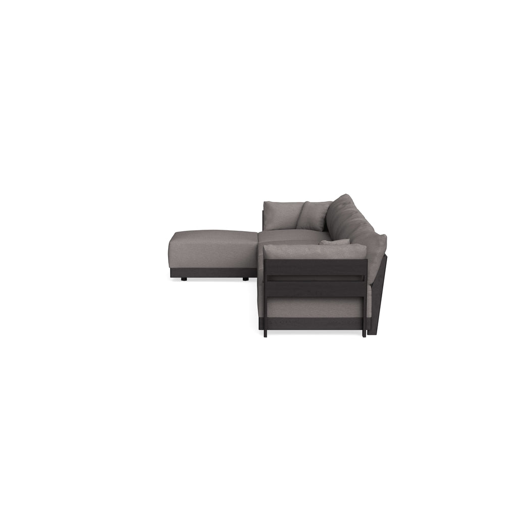 Modular Bondi Black 4-Seater Sectional in Cement | Classic Blend