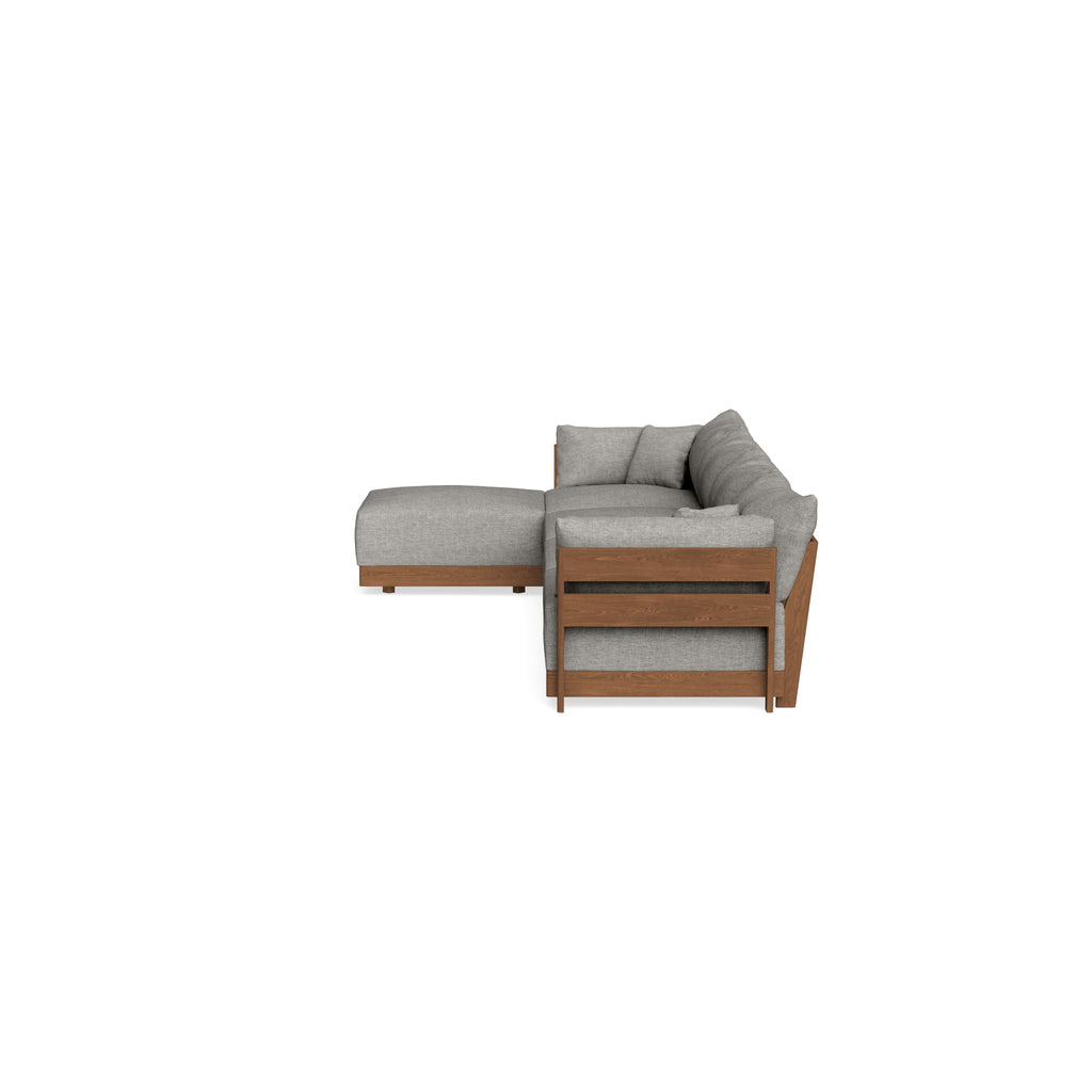 Modular Bondi Espresso 4-Seater Sectional in Fog | Classic Blend
