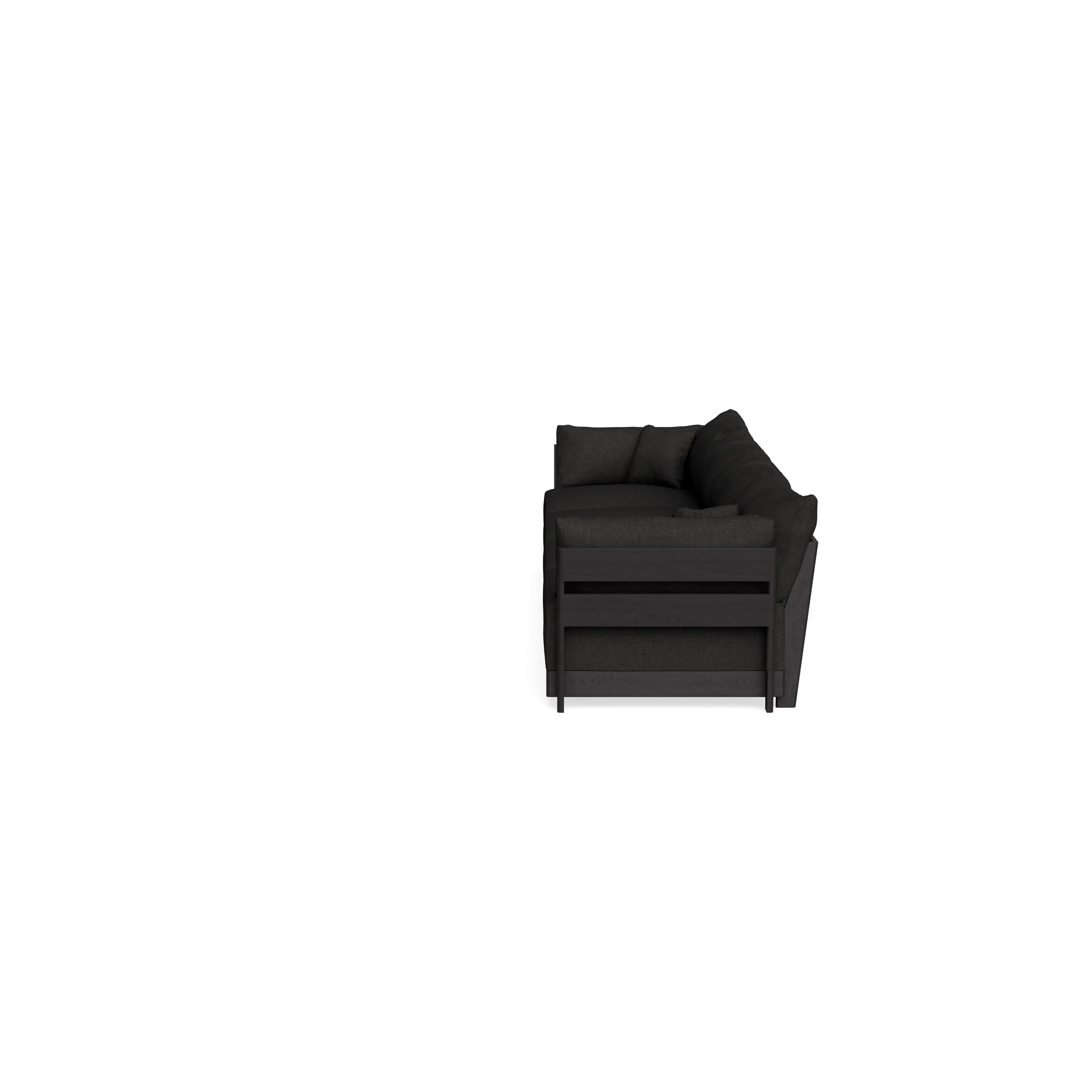 Modular Bondi Black 4-Seater Sofa in Peppercorn | Classic Blend
