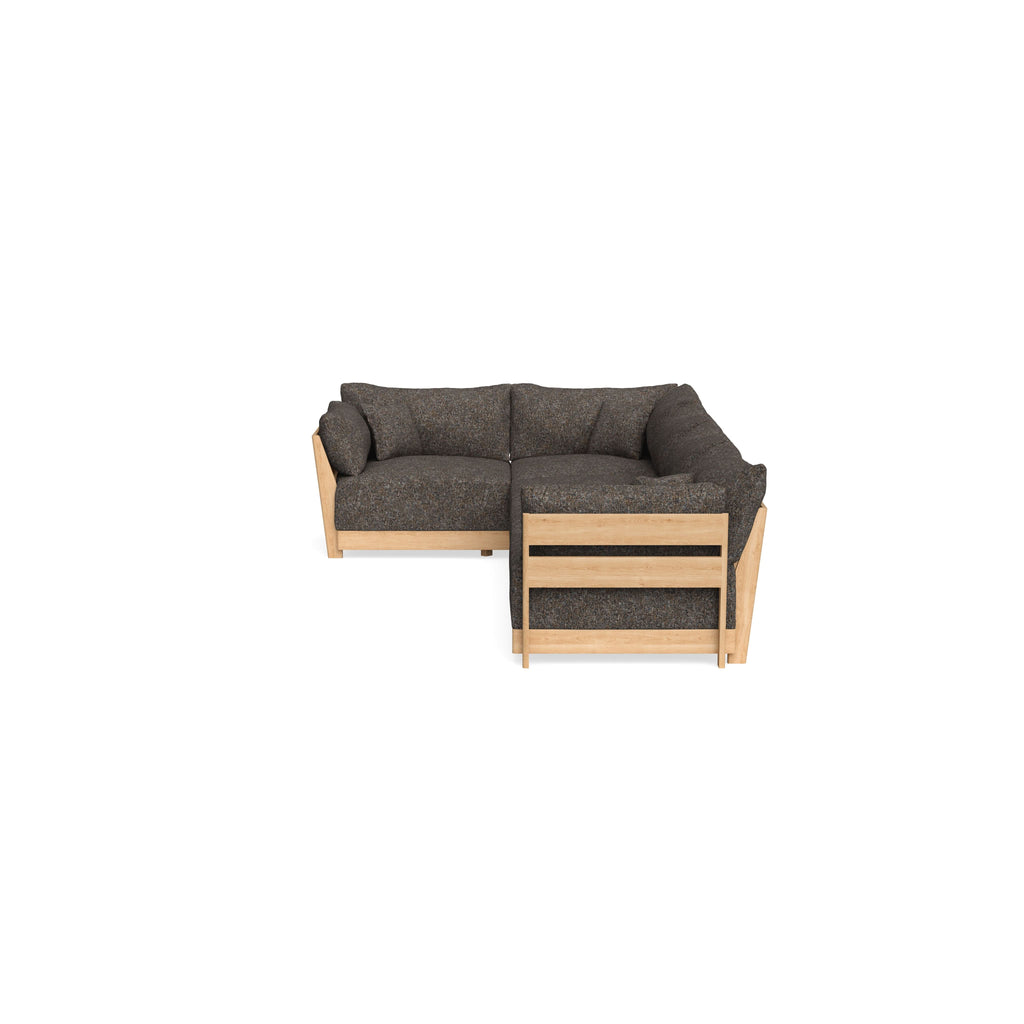Modular Bondi Latte 5-Seater L-Sectional in Eclipse | Memory Foam Blend
