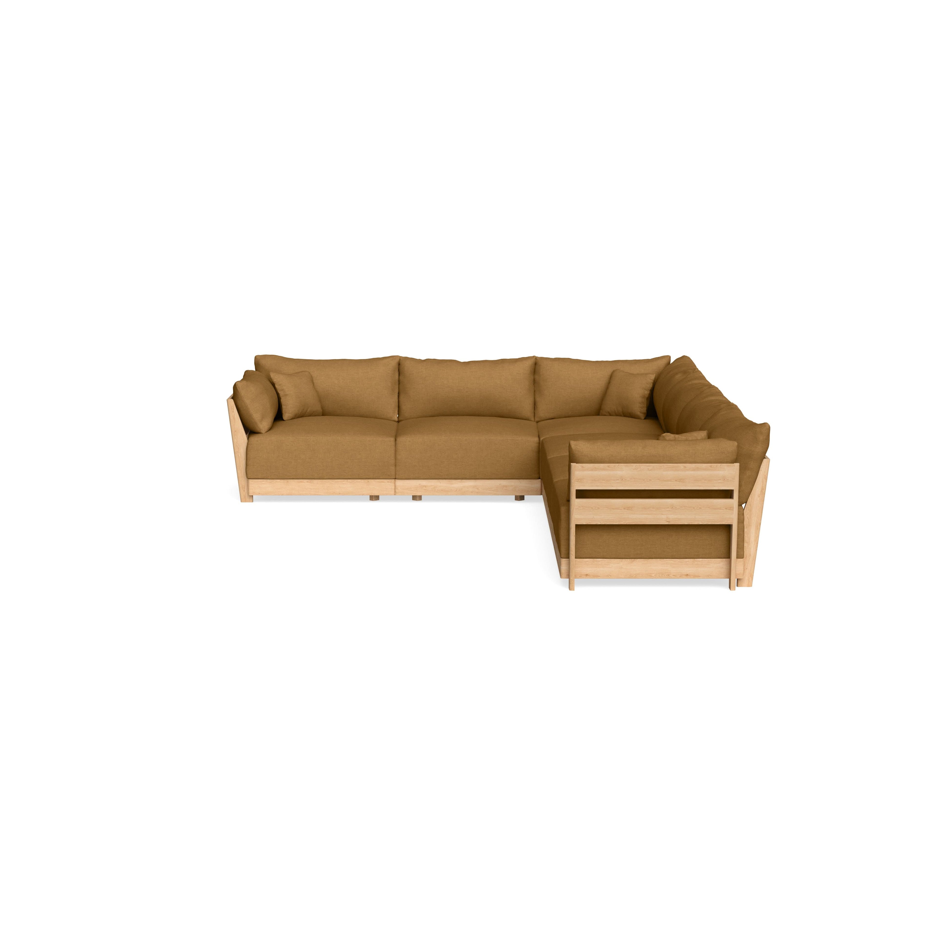 Modular Bondi Latte 6-Seater Corner Sectional in Dijon | Classic Blend
