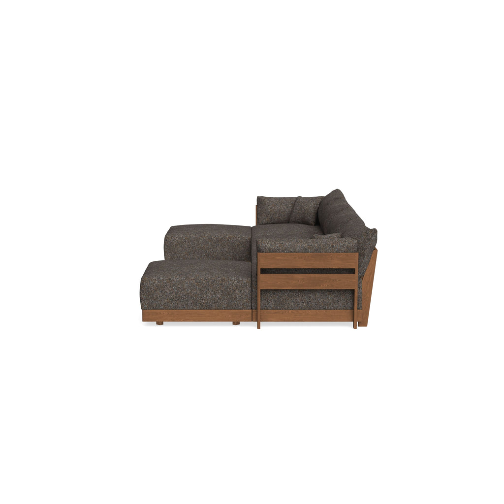 Modular Bondi Espresso 4-Seater U-Sectional in Eclipse | Memory Foam Blend