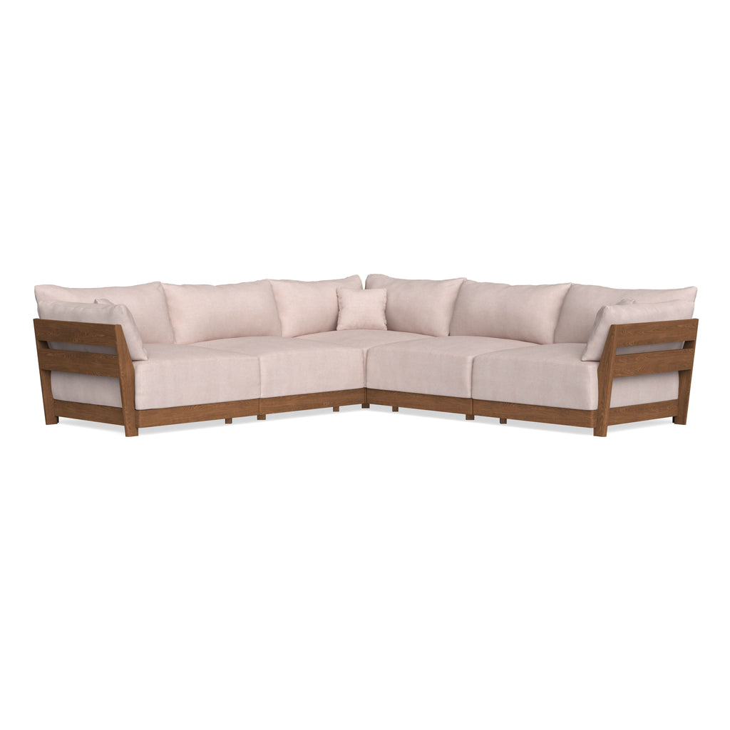 Modular Bondi Espresso 5-Seater Corner Sectional in Blush | Classic Blend