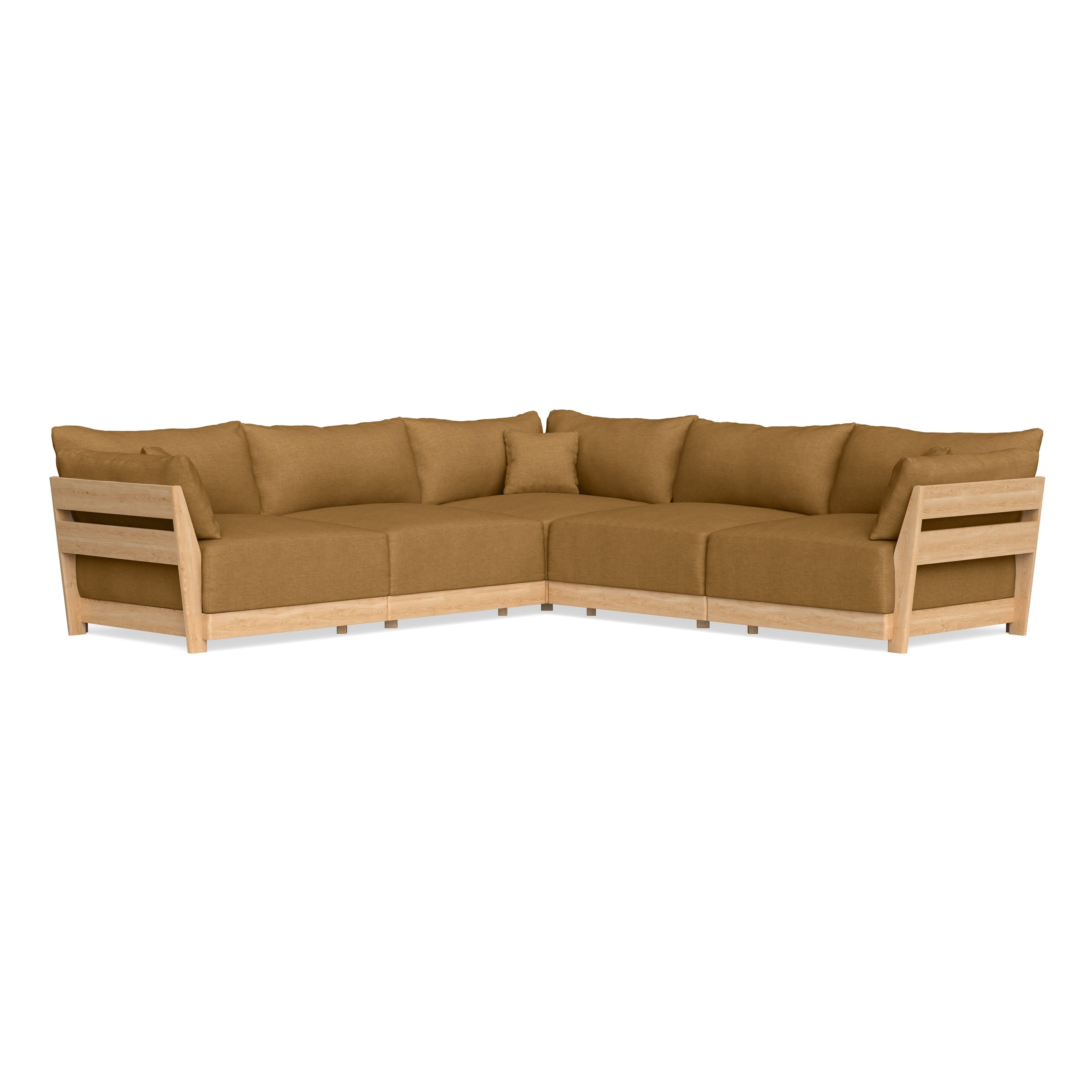 Modular Bondi Latte 5-Seater Corner Sectional in Dijon | Classic Blend