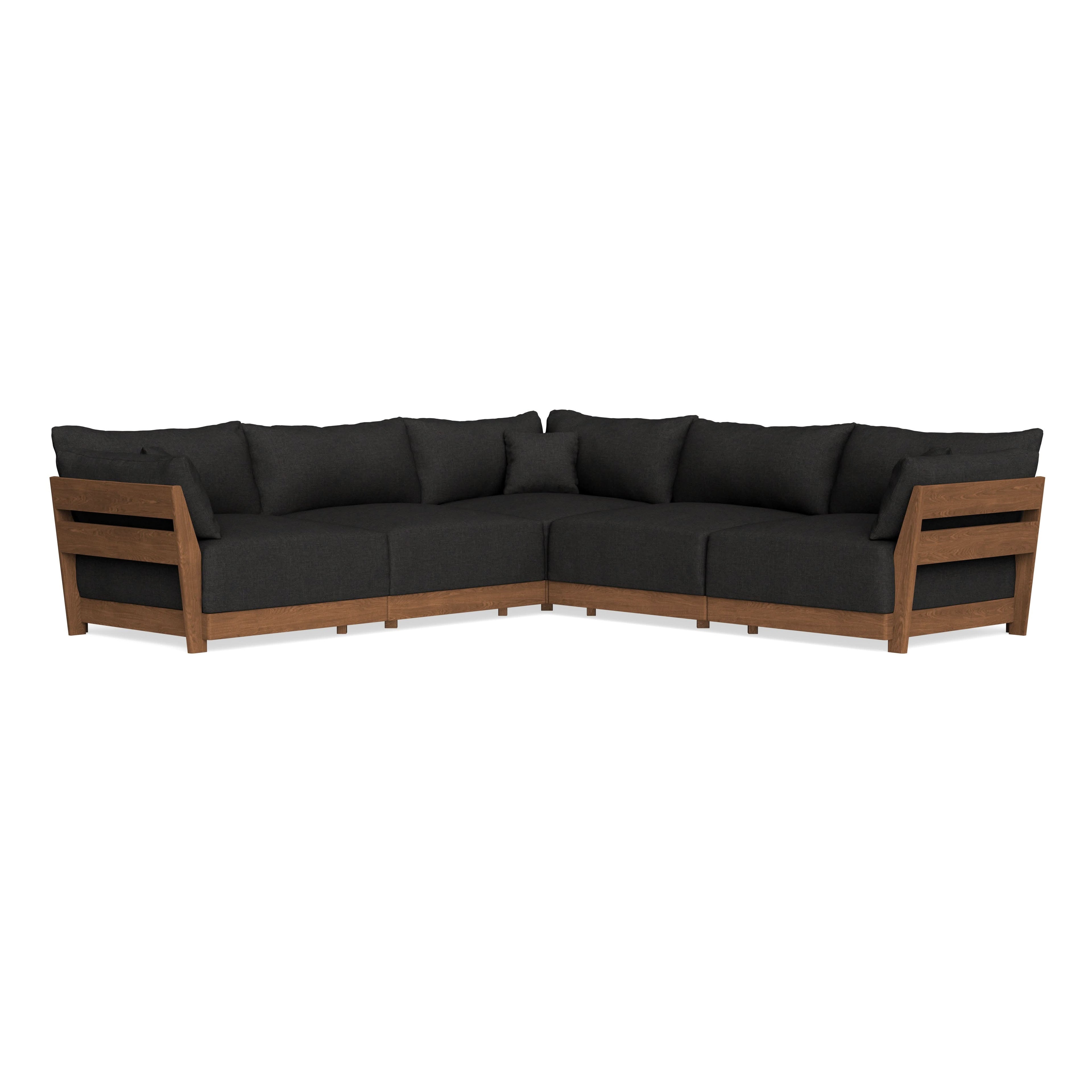 Modular Bondi Espresso 5-Seater Corner Sectional in Peppercorn | Classic Blend