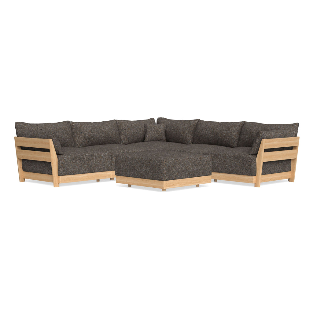 Slipcover Only - Modular Bondi 5-Seater Corner Sectional + Ottoman in Eclipse