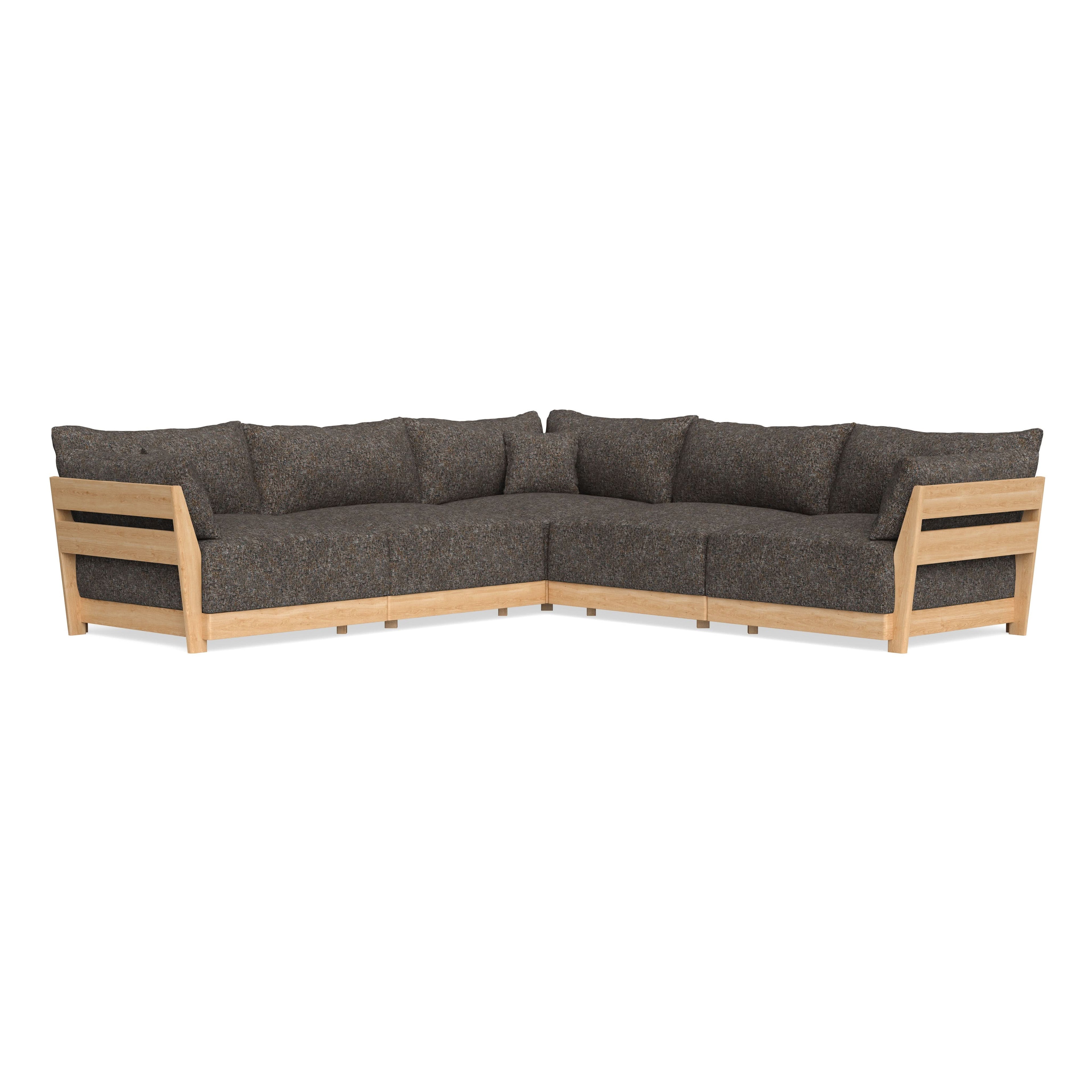 Modular Bondi Latte 5-Seater Corner Sectional in Eclipse | Classic Blend