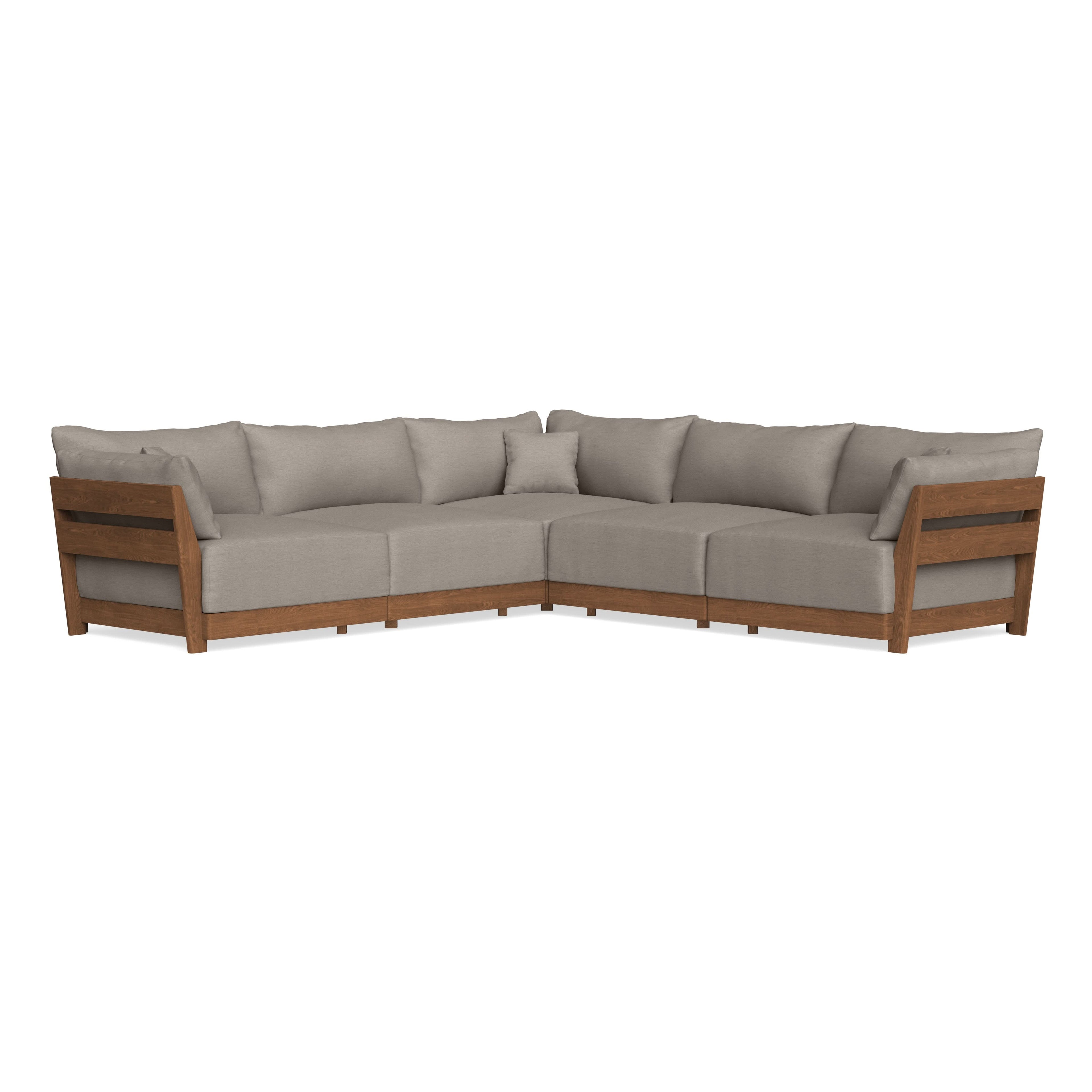 Modular Bondi Espresso 5-Seater Corner Sectional in Cinder Gray | Classic Blend