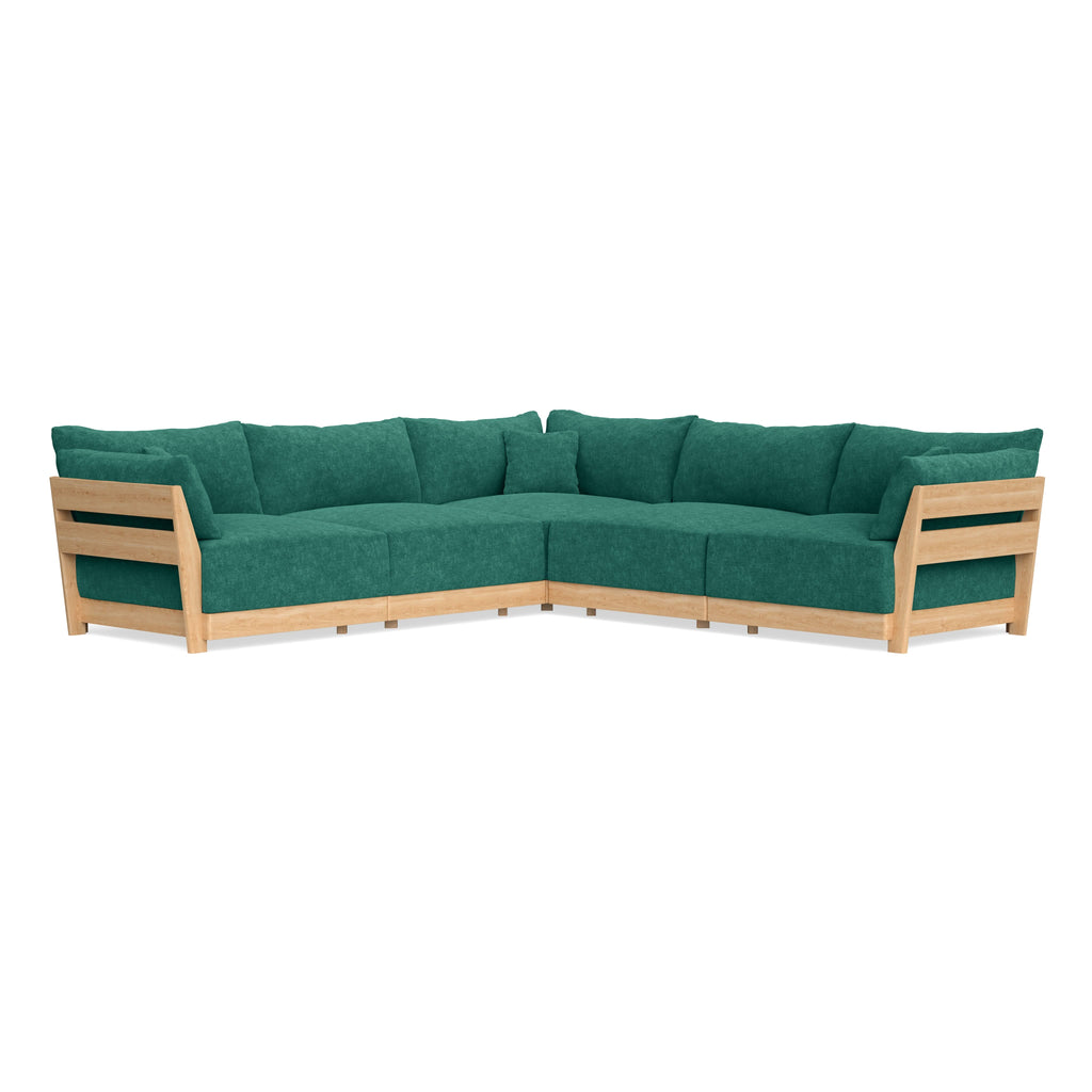 Slipcover Only - Modular Bondi 5-Seater Corner Sectional in Jade Green