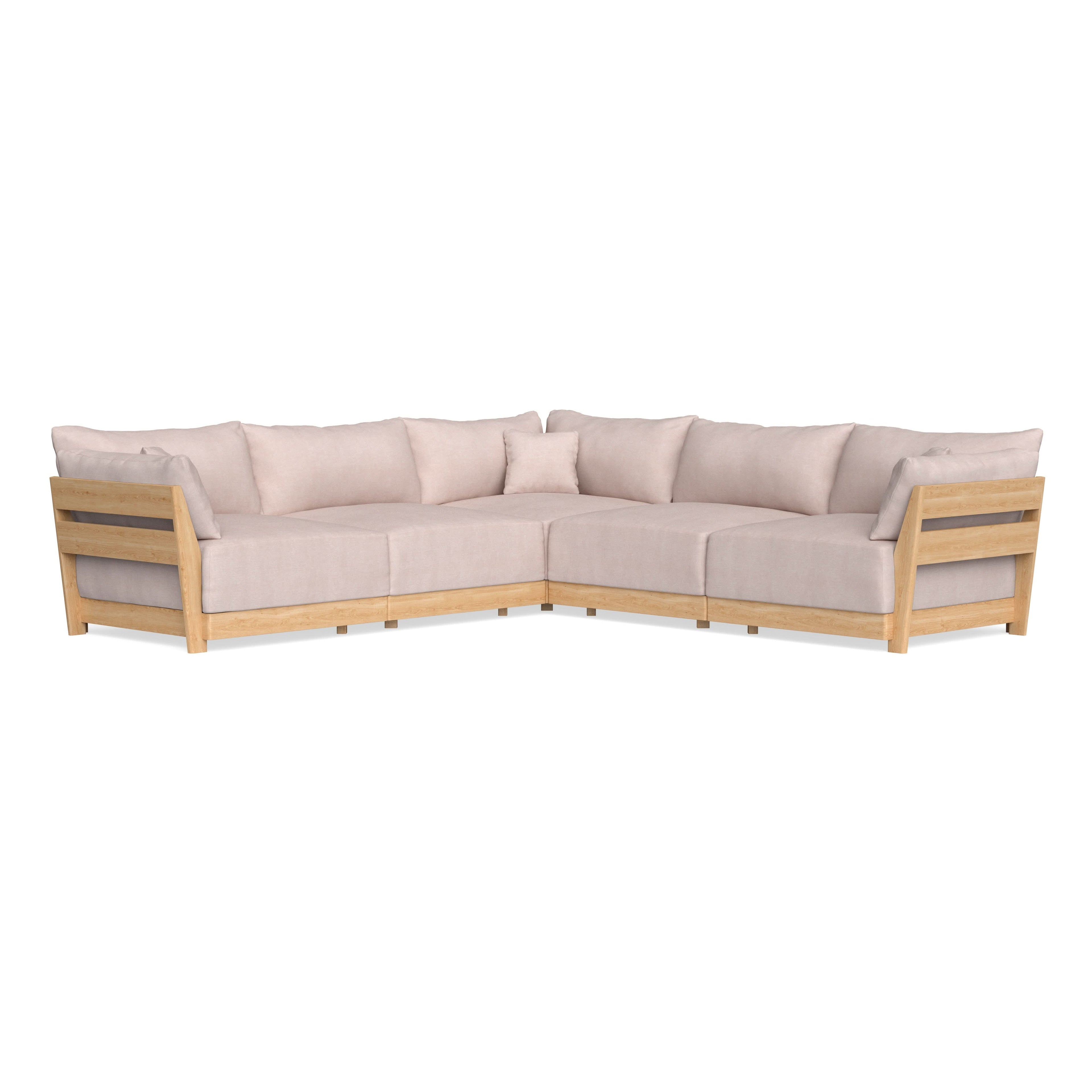 Slipcover Only - Modular Bondi 5-Seater Corner Sectional in Blush