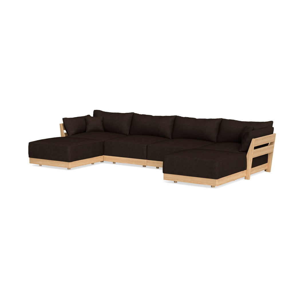 Modular Bondi Latte 4-Seater U-Sectional in Espresso | Classic Blend