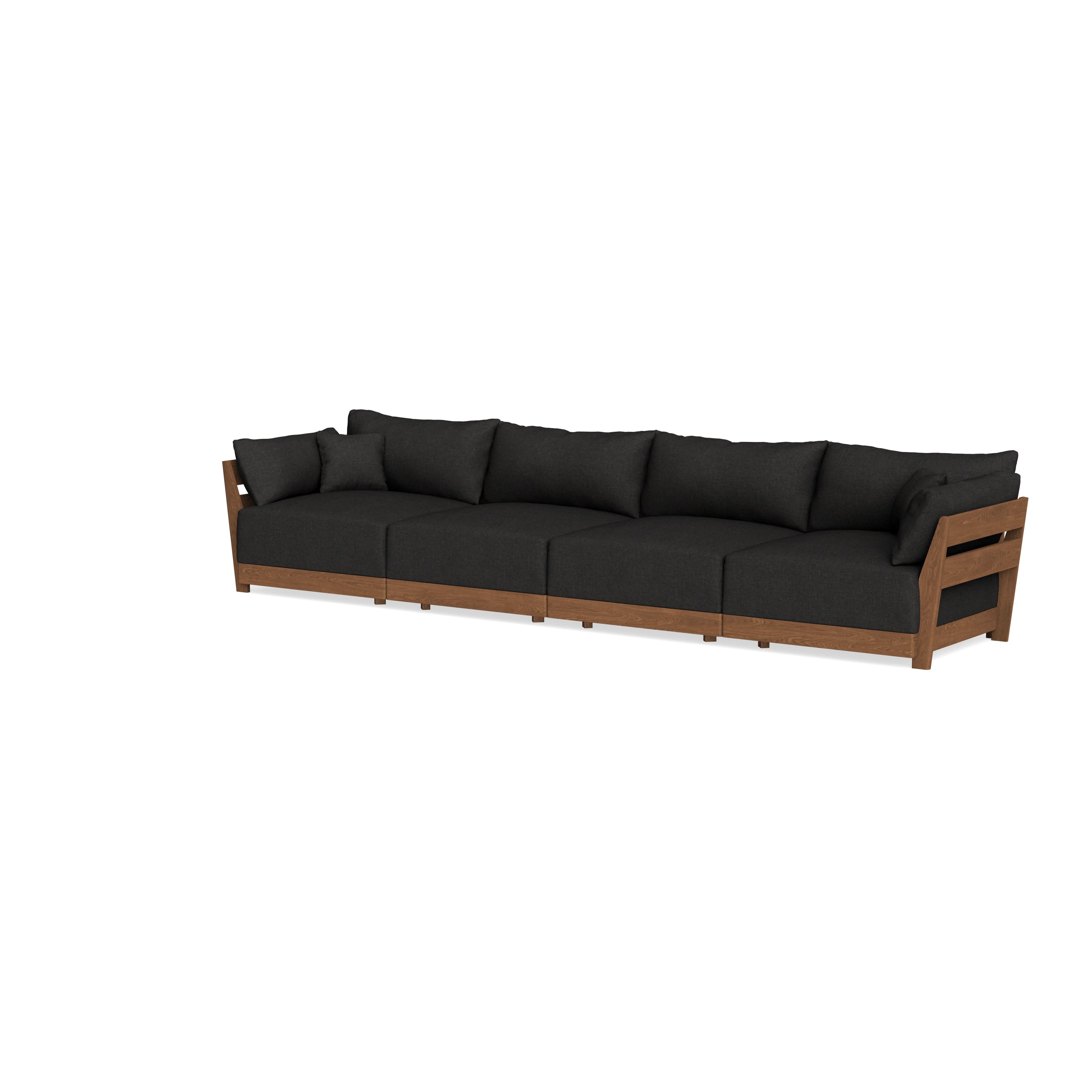Modular Bondi Espresso 4-Seater Sofa in Peppercorn | Classic Blend