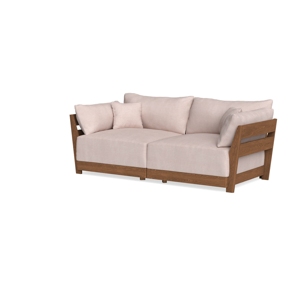 Modular Bondi Espresso 2-Seater Sofa in Blush | Classic Blend