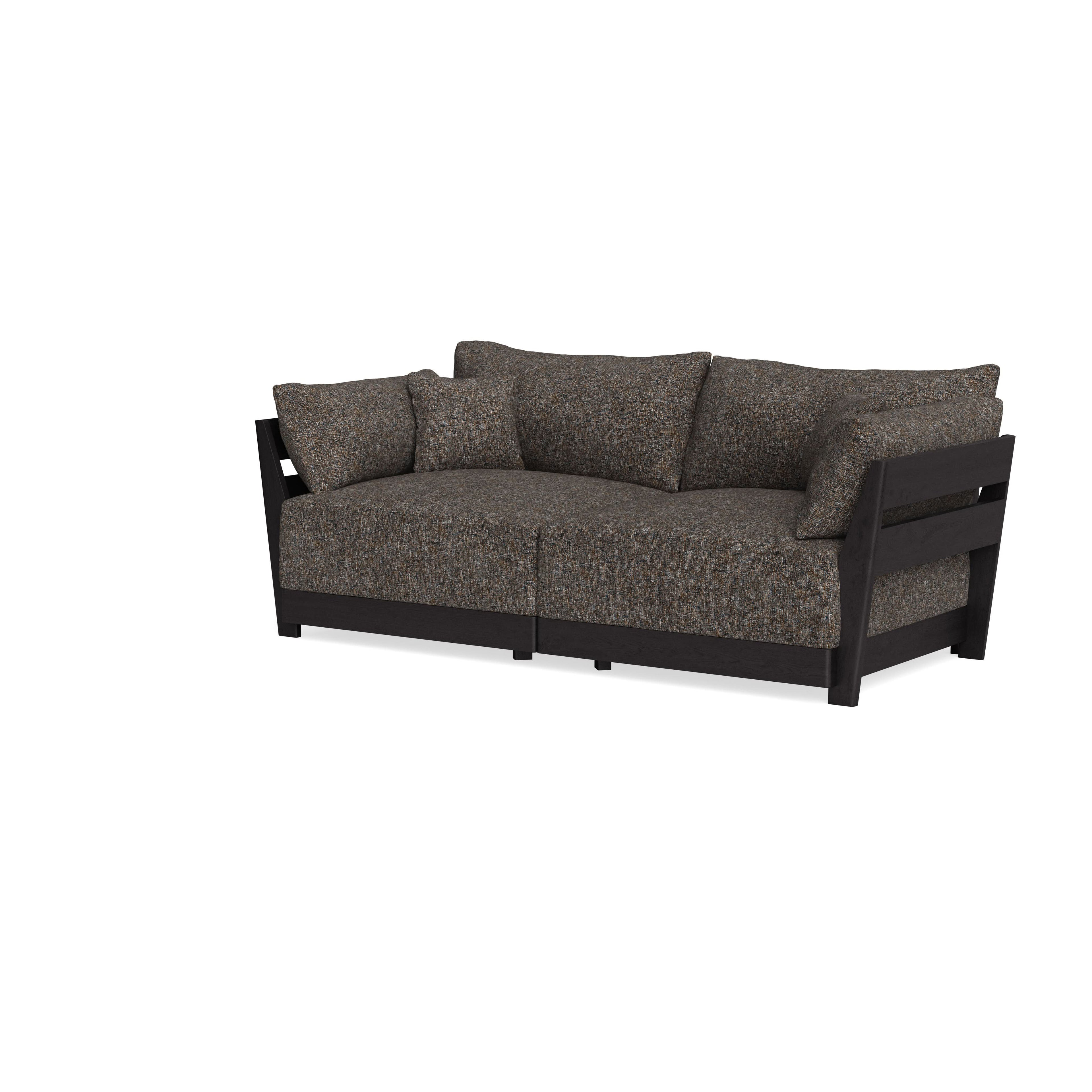 Modular Bondi Black 2-Seater Sofa in Eclipse | Memory Foam Blend