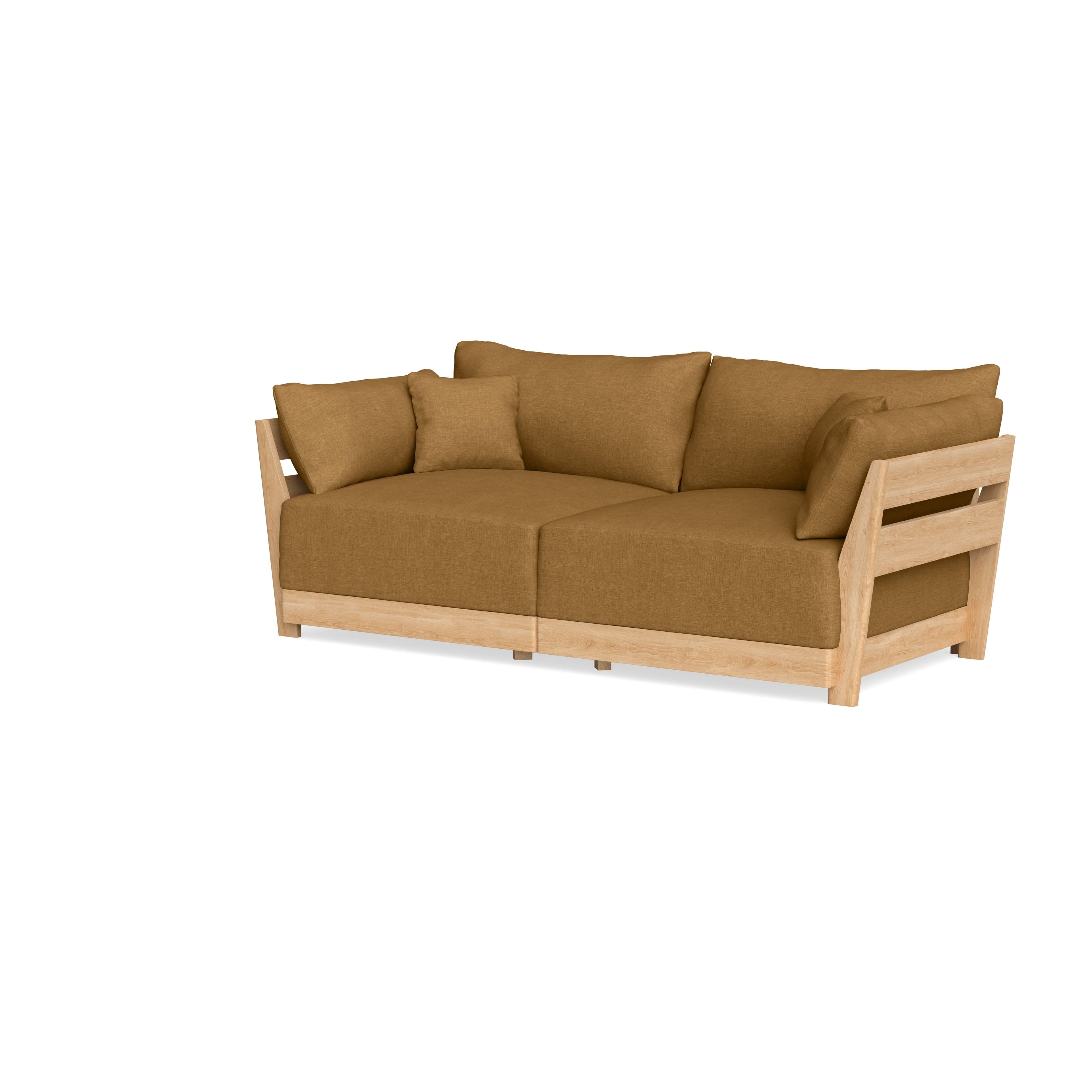 Modular Bondi Latte 2-Seater Sofa in Dijon | Classic Blend