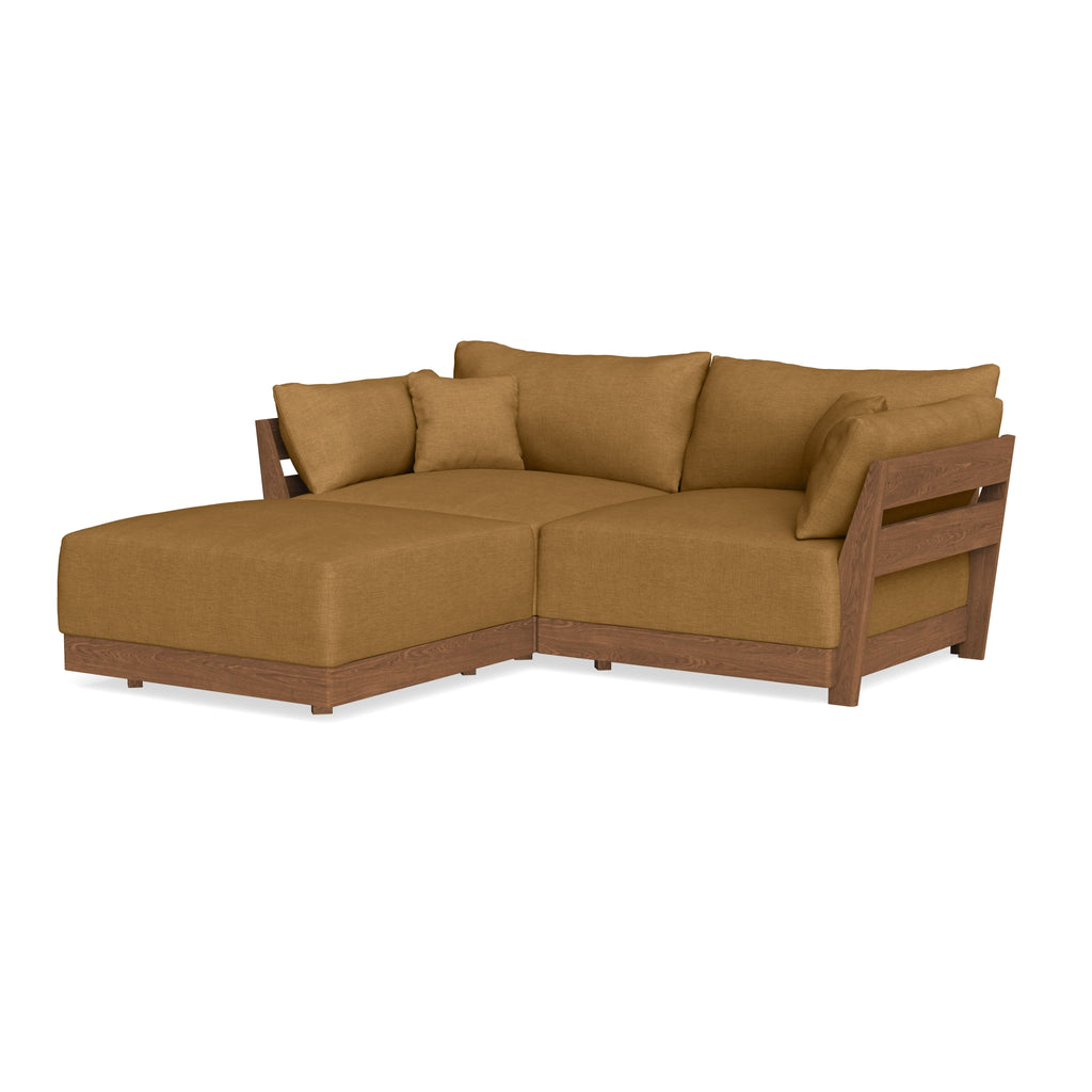 Modular Bondi Espresso 2-Seater Sectional in Dijon | Memory Foam Blend
