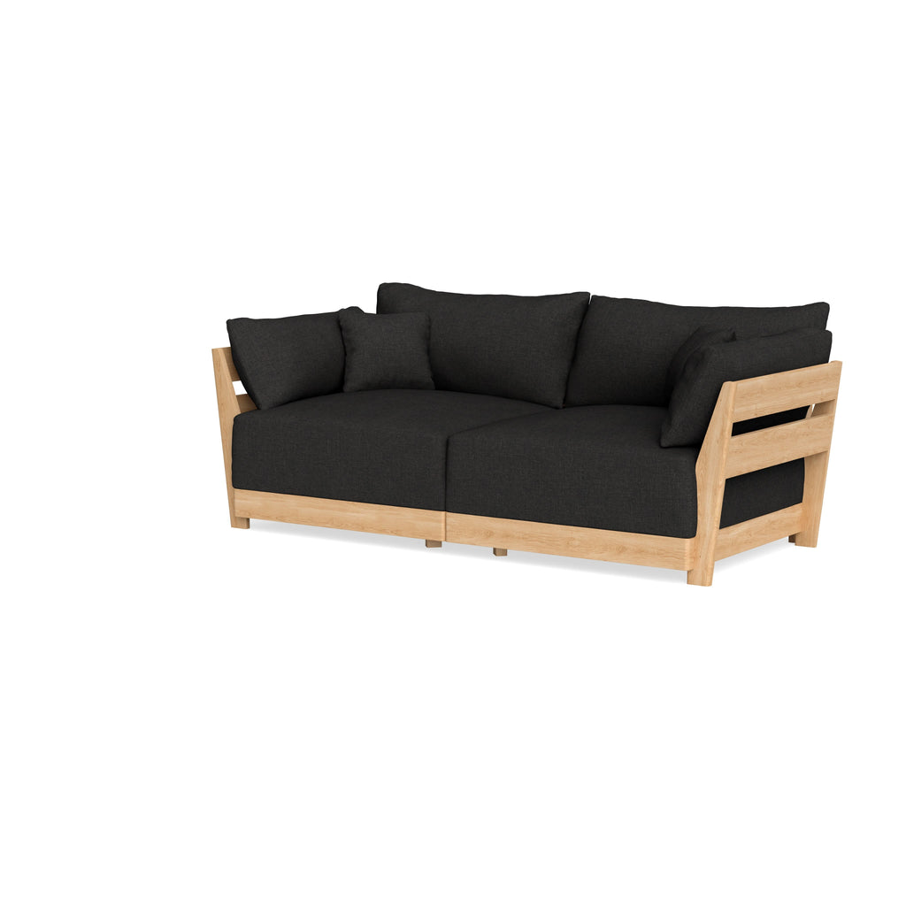 Modular Bondi Latte 2-Seater Sofa in Peppercorn | Classic Blend