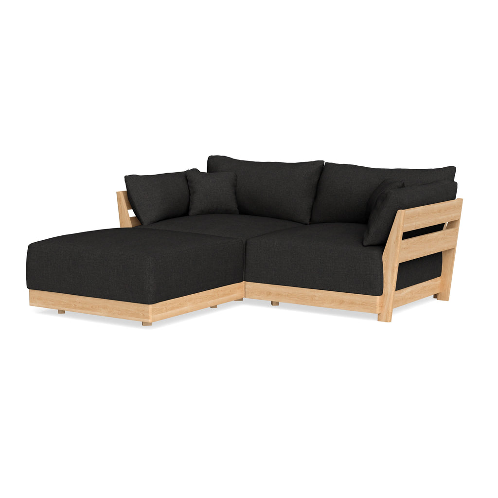 Modular Bondi Latte 2-Seater Sectional in Peppercorn | Classic Blend