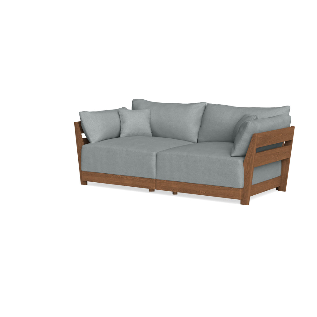 Modular Bondi Espresso 2-Seater Sofa in Light Steel | Classic Blend
