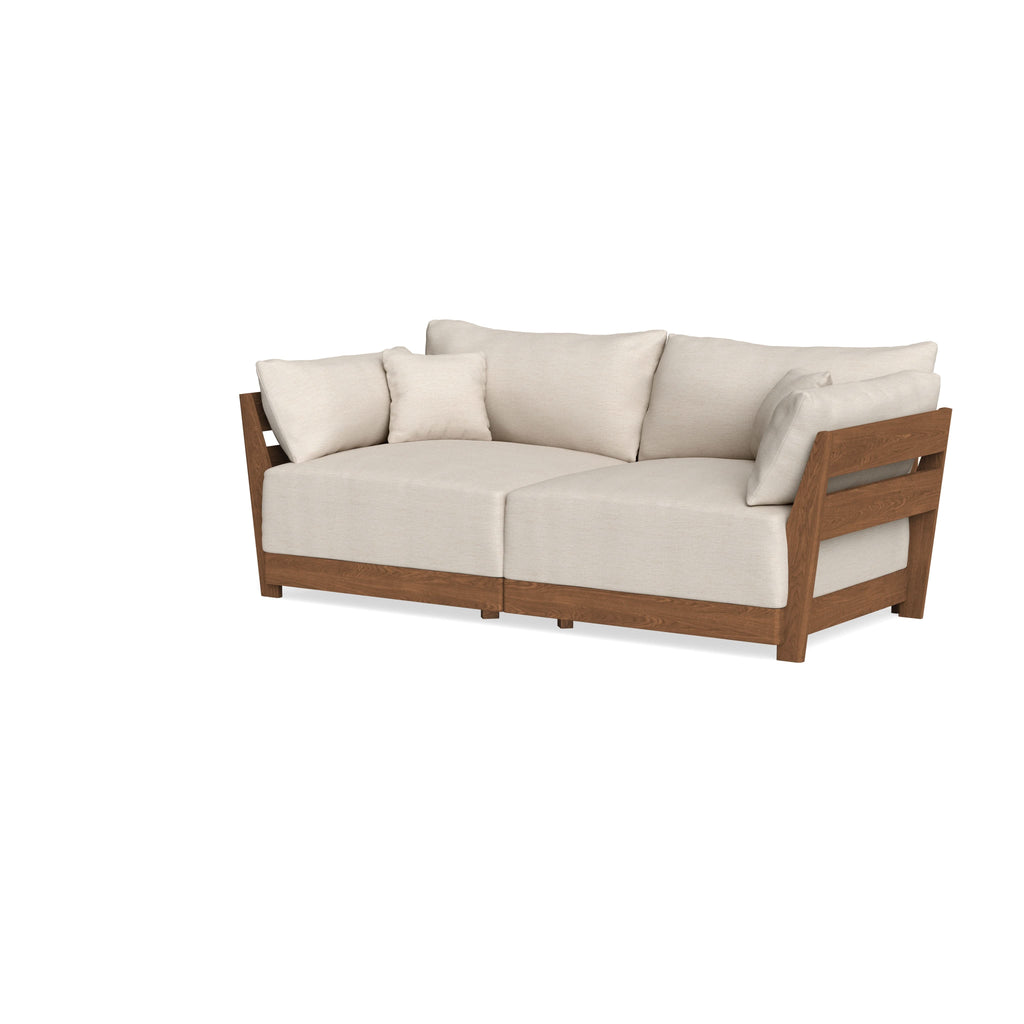 Modular Bondi Espresso 2-Seater Sofa in Seashell | Memory Foam Blend