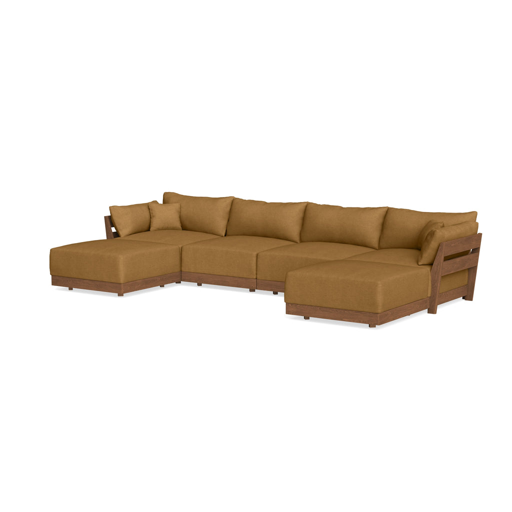 Modular Bondi Espresso 4-Seater U-Sectional in Dijon | Classic Blend