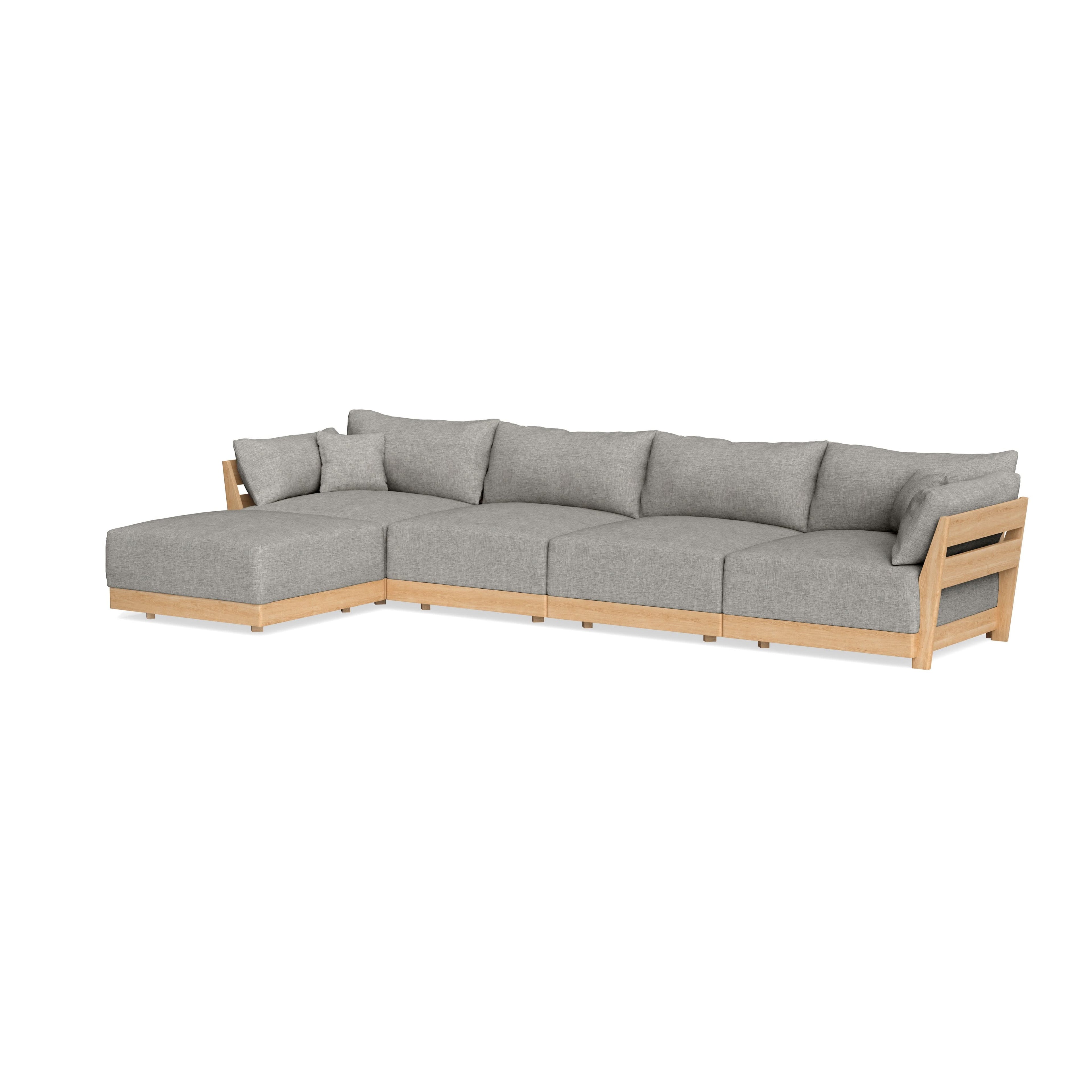 Slipcover Only - Modular Bondi 4-Seater Sectional in Fog