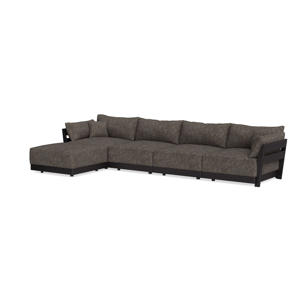Modular Bondi Black 4-Seater Sectional in Eclipse | Memory Foam Blend