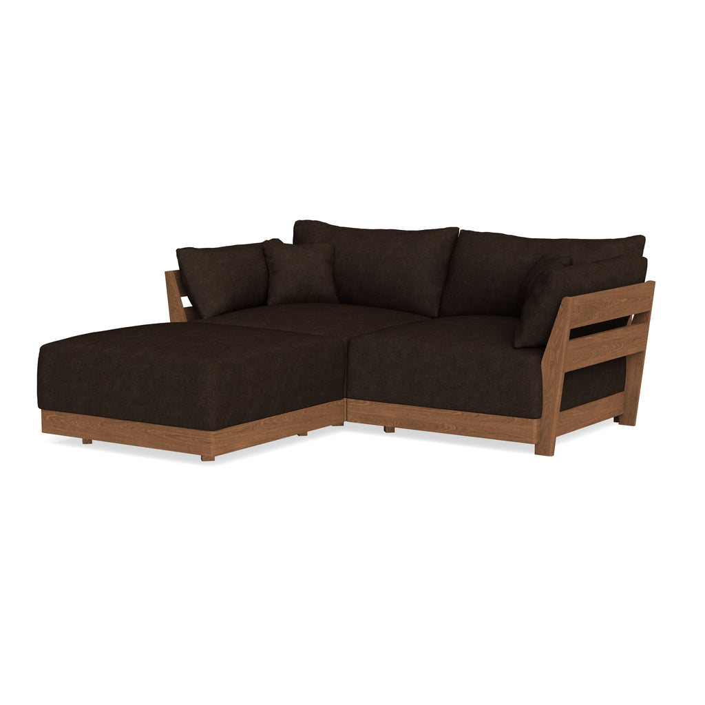 Modular Bondi Espresso 2-Seater Sectional in Espresso | Memory Foam Blend