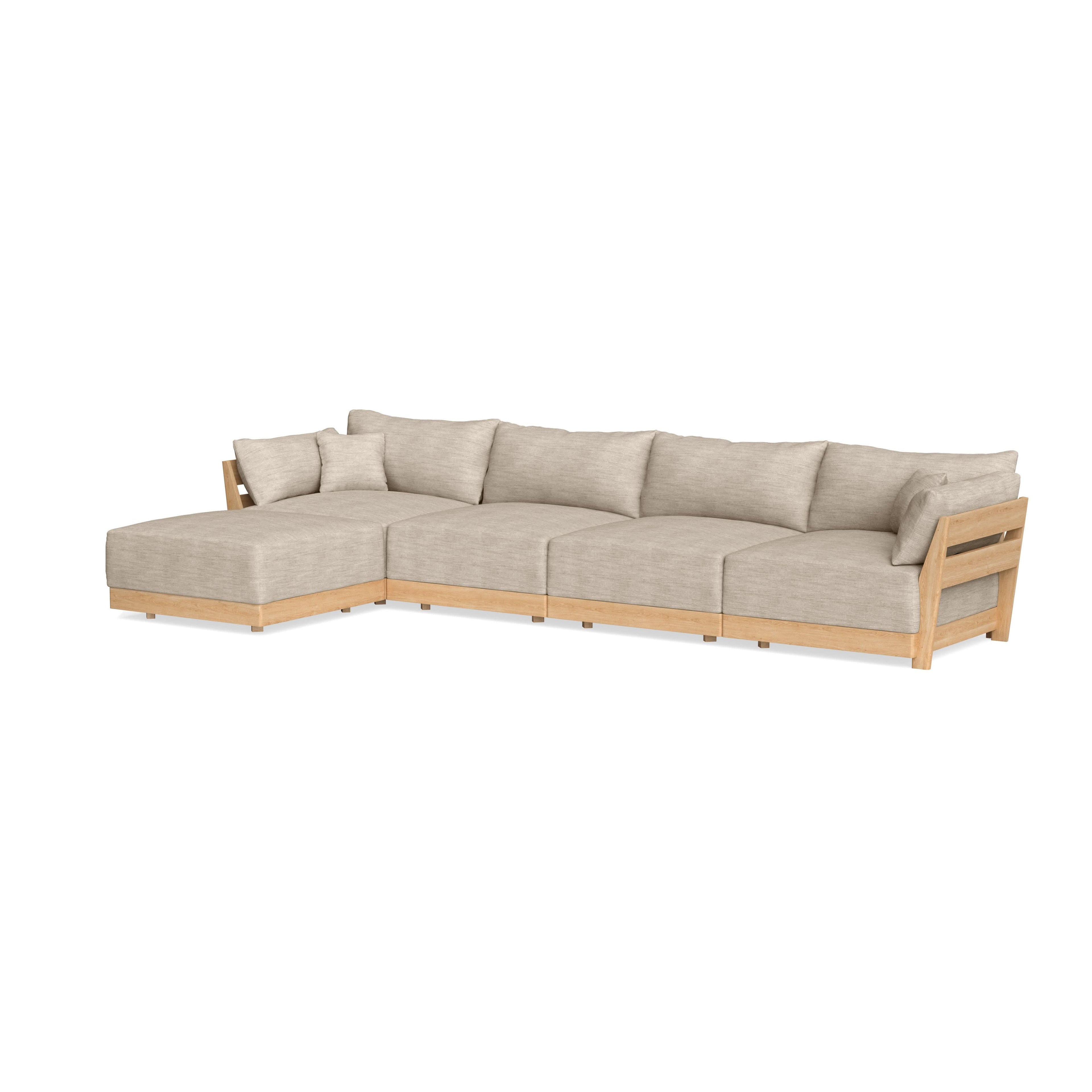 Slipcover Only - Modular Bondi 4-Seater Sectional in Wheat