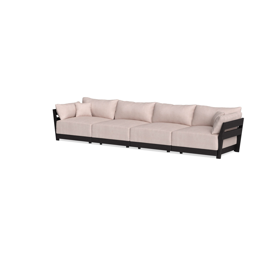 Modular Bondi Black 4-Seater Sofa in Blush | Classic Blend