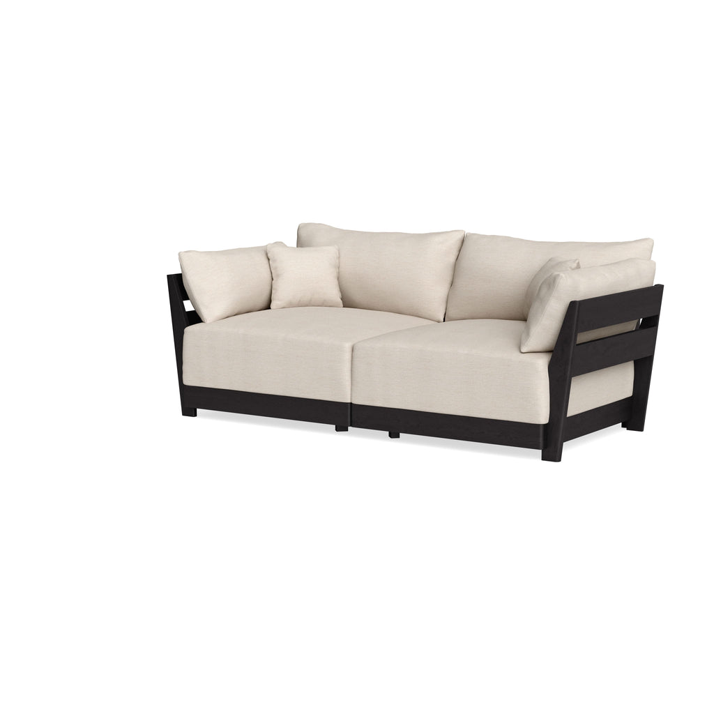 Modular Bondi Black 2-Seater Sofa in Seashell | Classic Blend