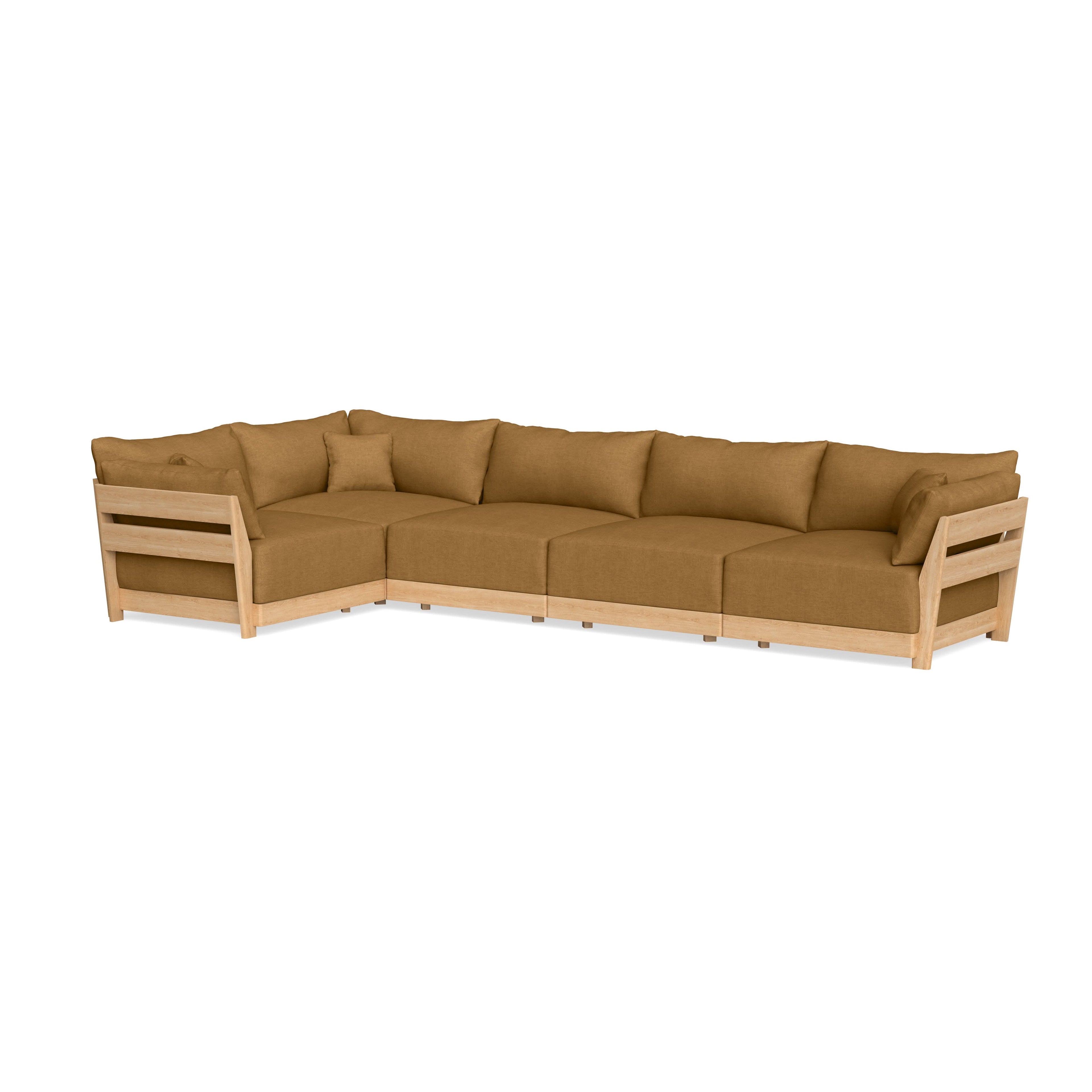 Modular Bondi Latte 5-Seater L-Sectional in Dijon | Classic Blend