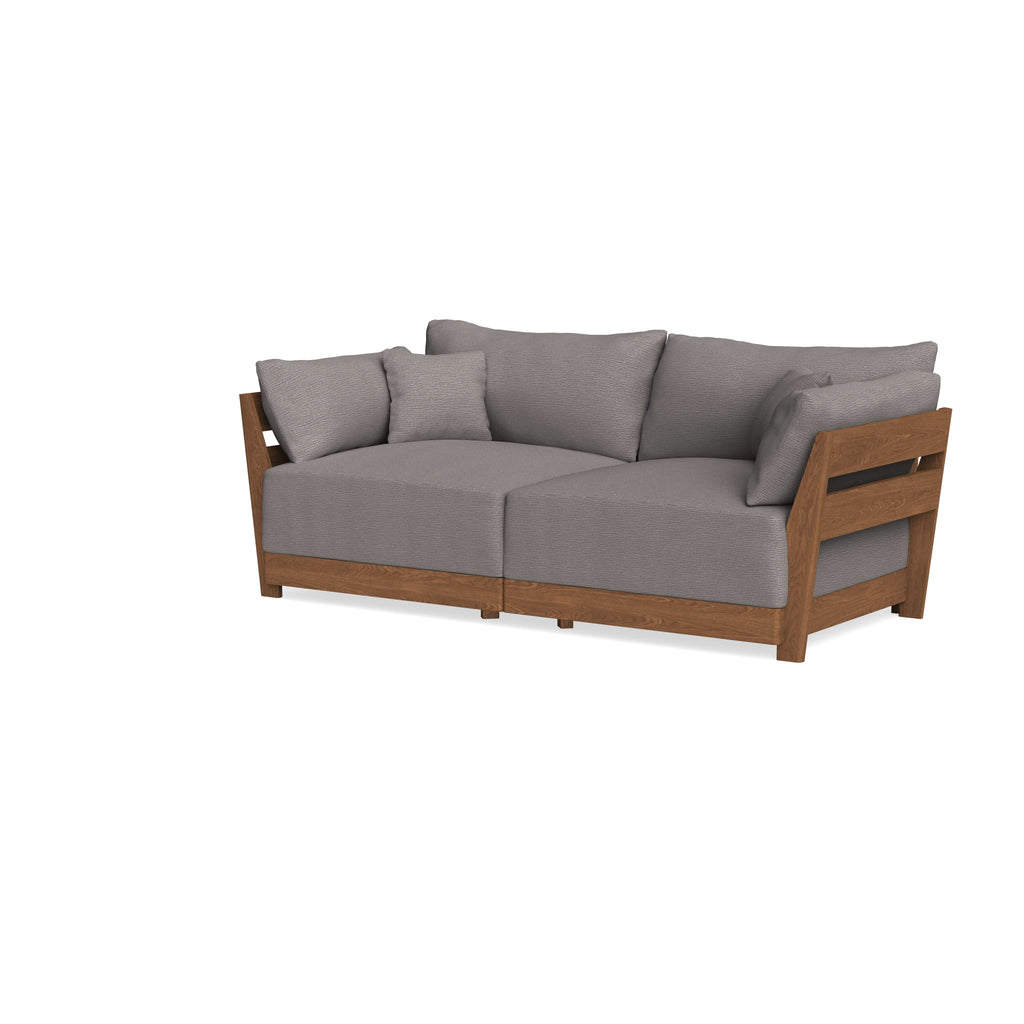 Modular Bondi Espresso 2-Seater Sofa in Cement | Classic Blend