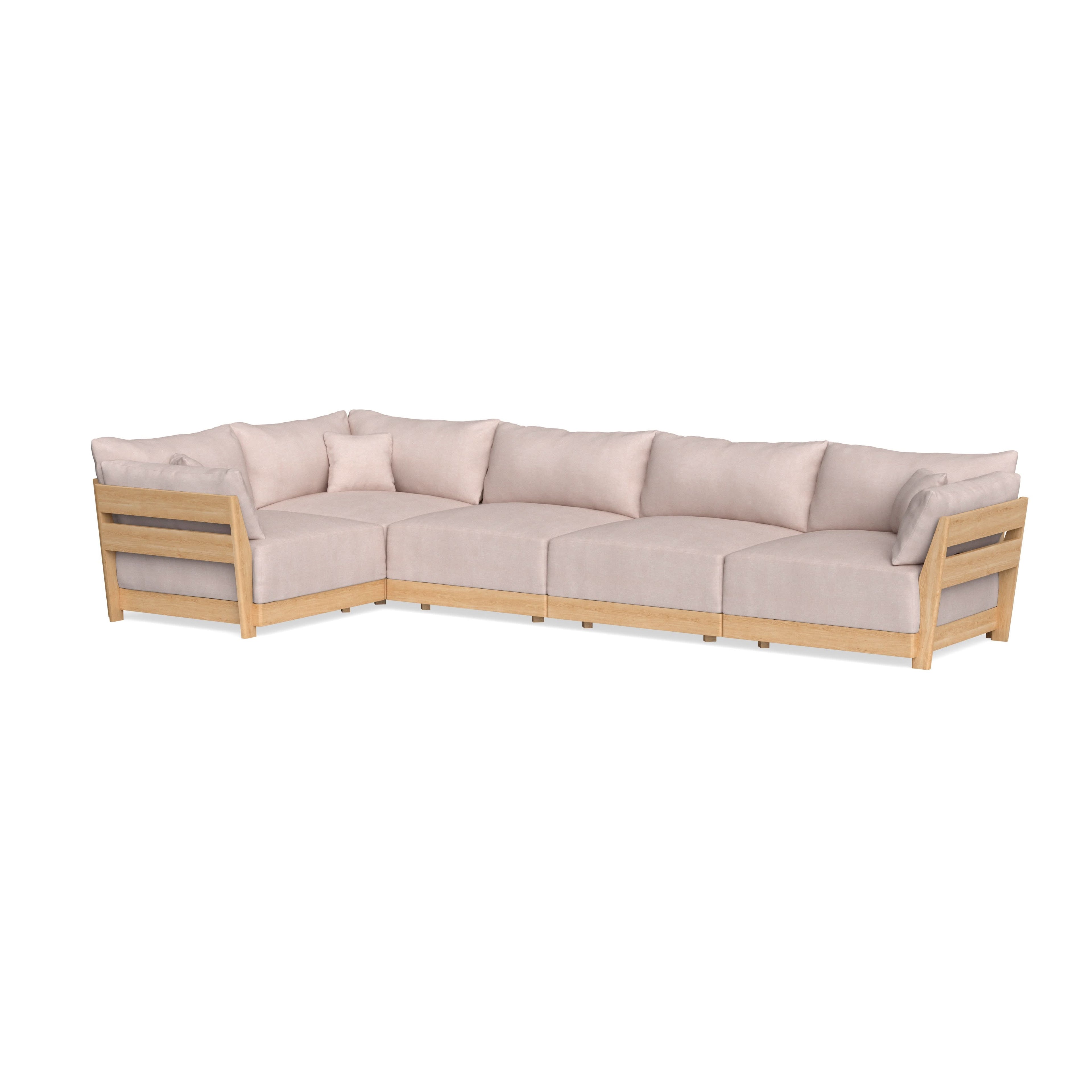 Slipcover Only - Modular Bondi 5-Seater L-Sectional in Blush