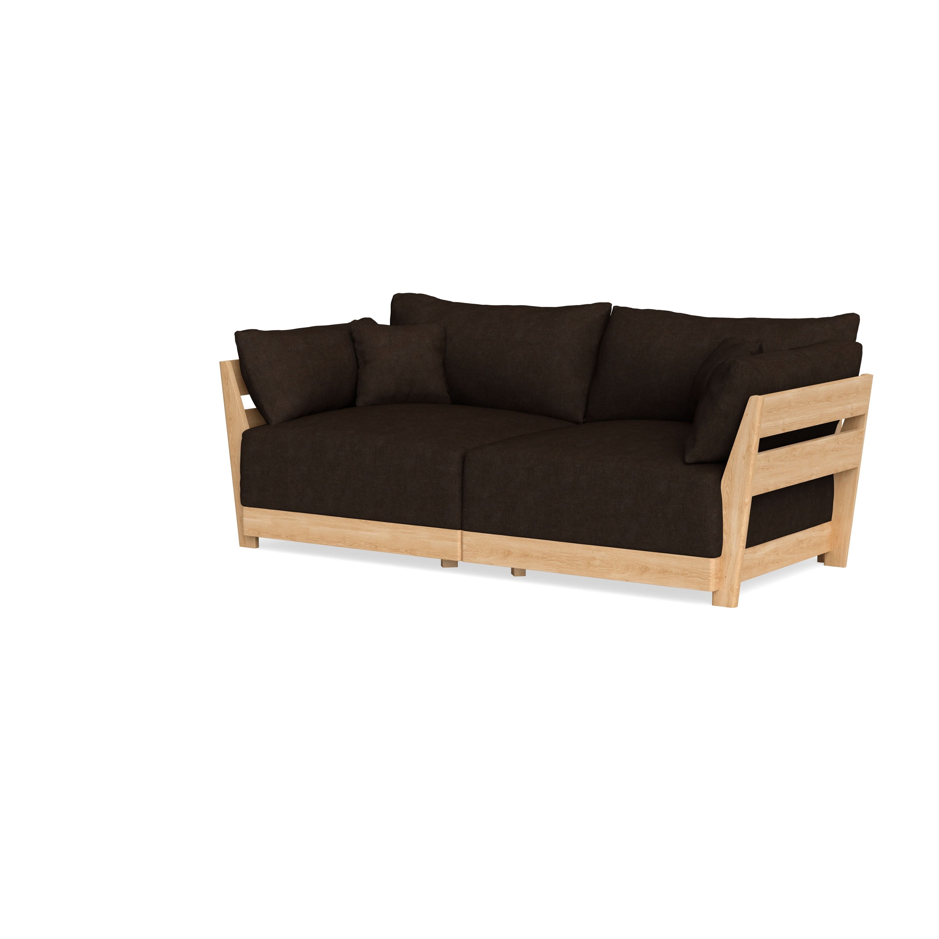 Modular Bondi Latte 2-Seater Sofa in Espresso | Memory Foam Blend