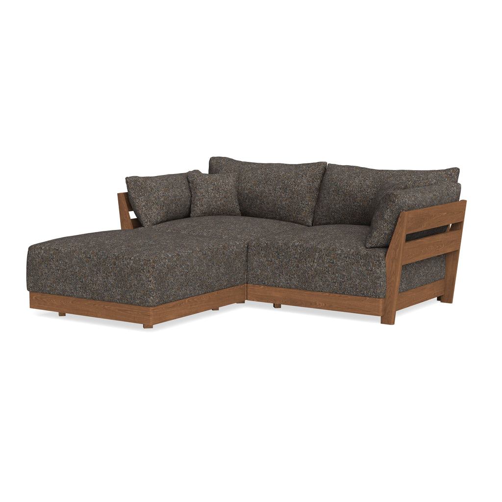 Modular Bondi Espresso 2-Seater Sectional in Eclipse | Memory Foam Blend