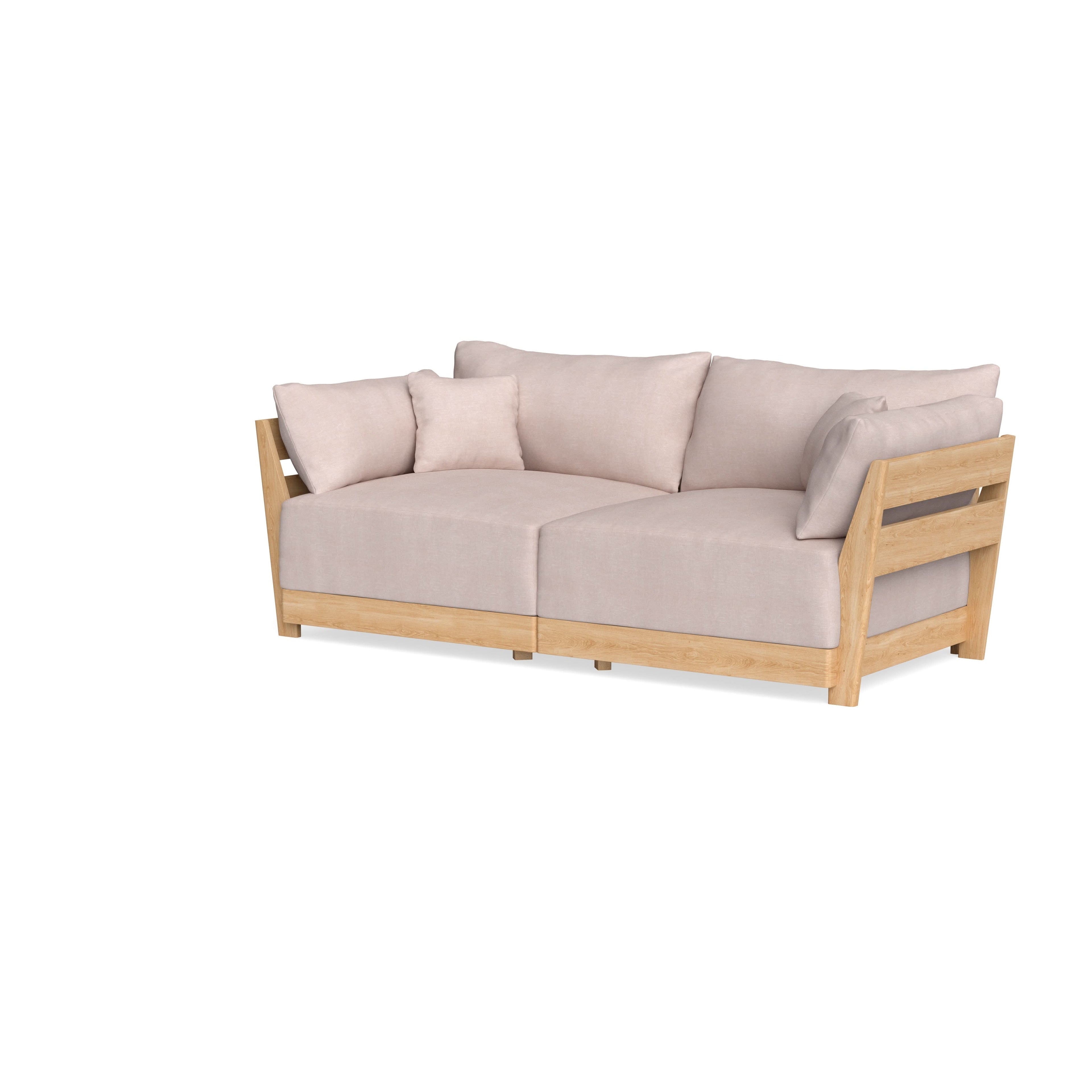 Modular Bondi Latte 2-Seater Sofa in Blush | Classic Blend
